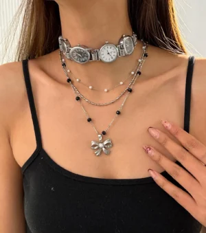 Fashion Statement Handmade Watch Choker stylish watch choker necklace