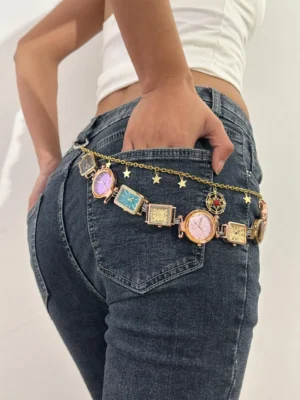 handmade titanium punk watch pants chain alternative fashion