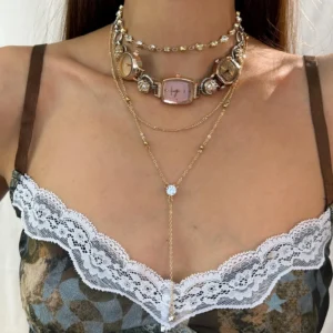 Celebrity Inspired Titanium Watch Choker stylish watch choker necklace