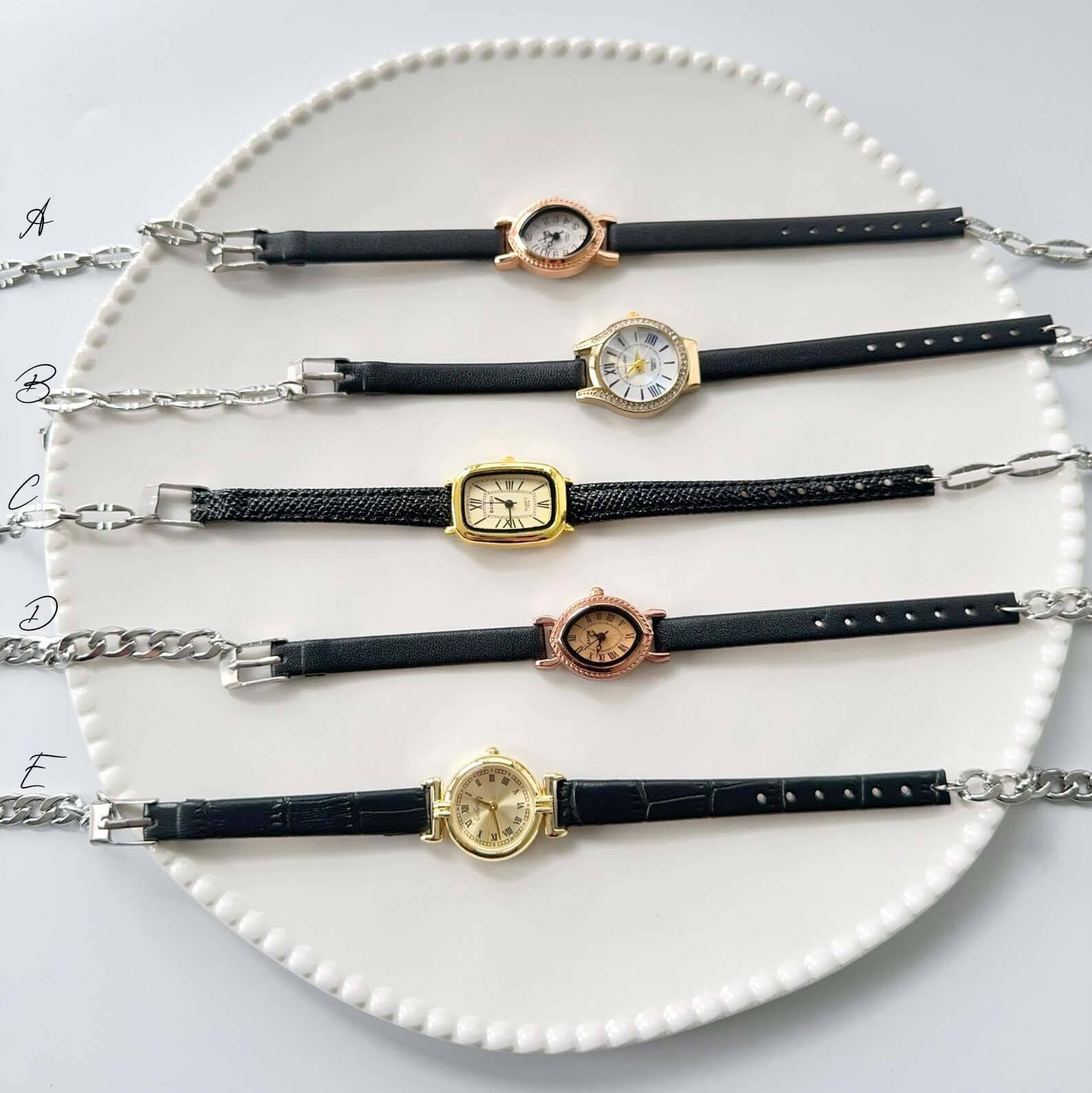 Fashion Statement Handmade Rose Gold Punk Watch Necklace stylish watch choker necklace