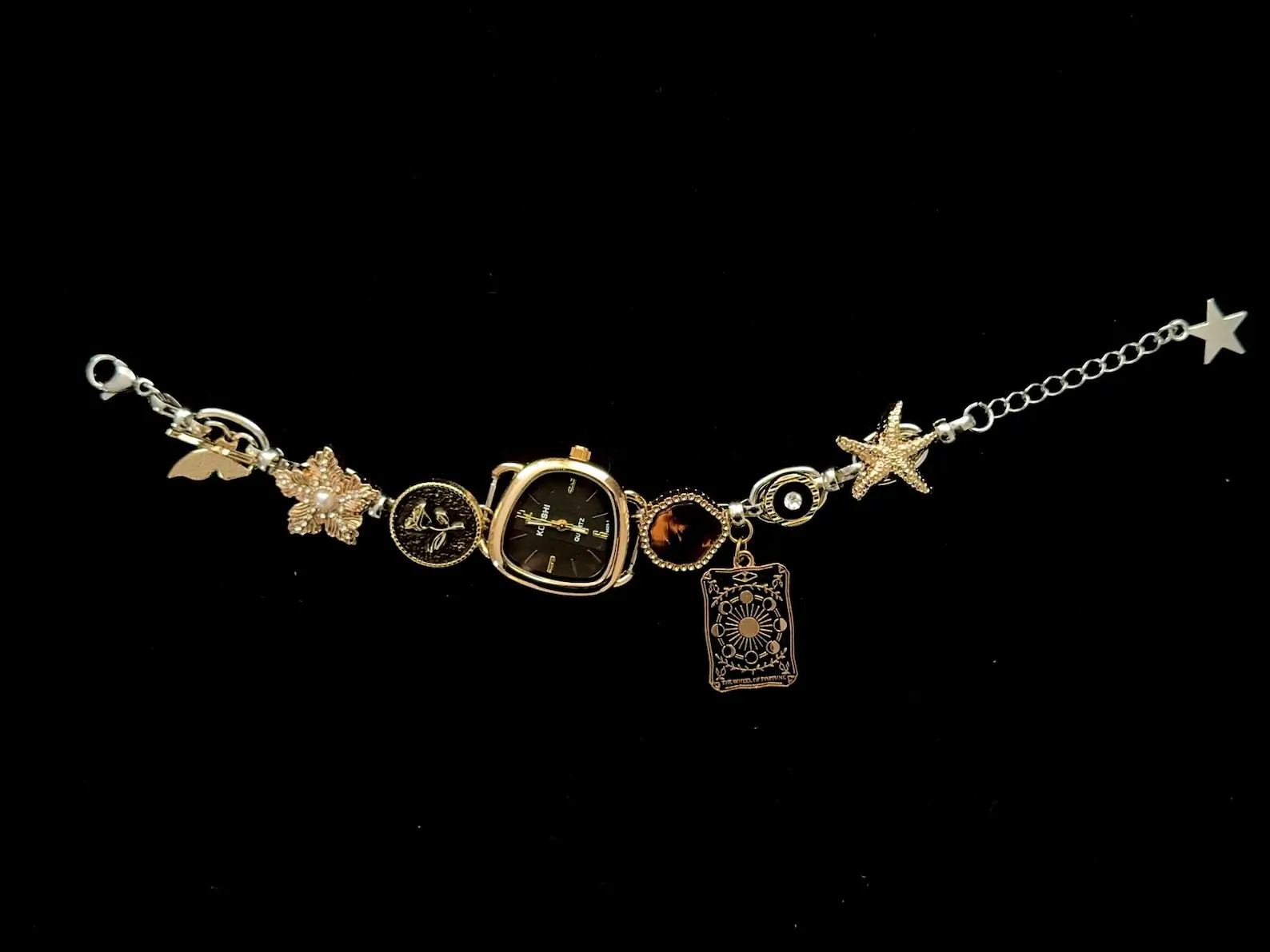 gothic vintage watch pants chain alexander mcqueen inspired