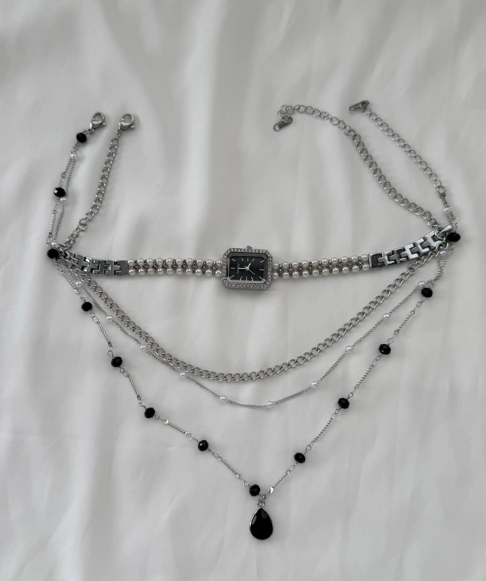 Minimalist Silver Watch Choker stylish watch choker necklace