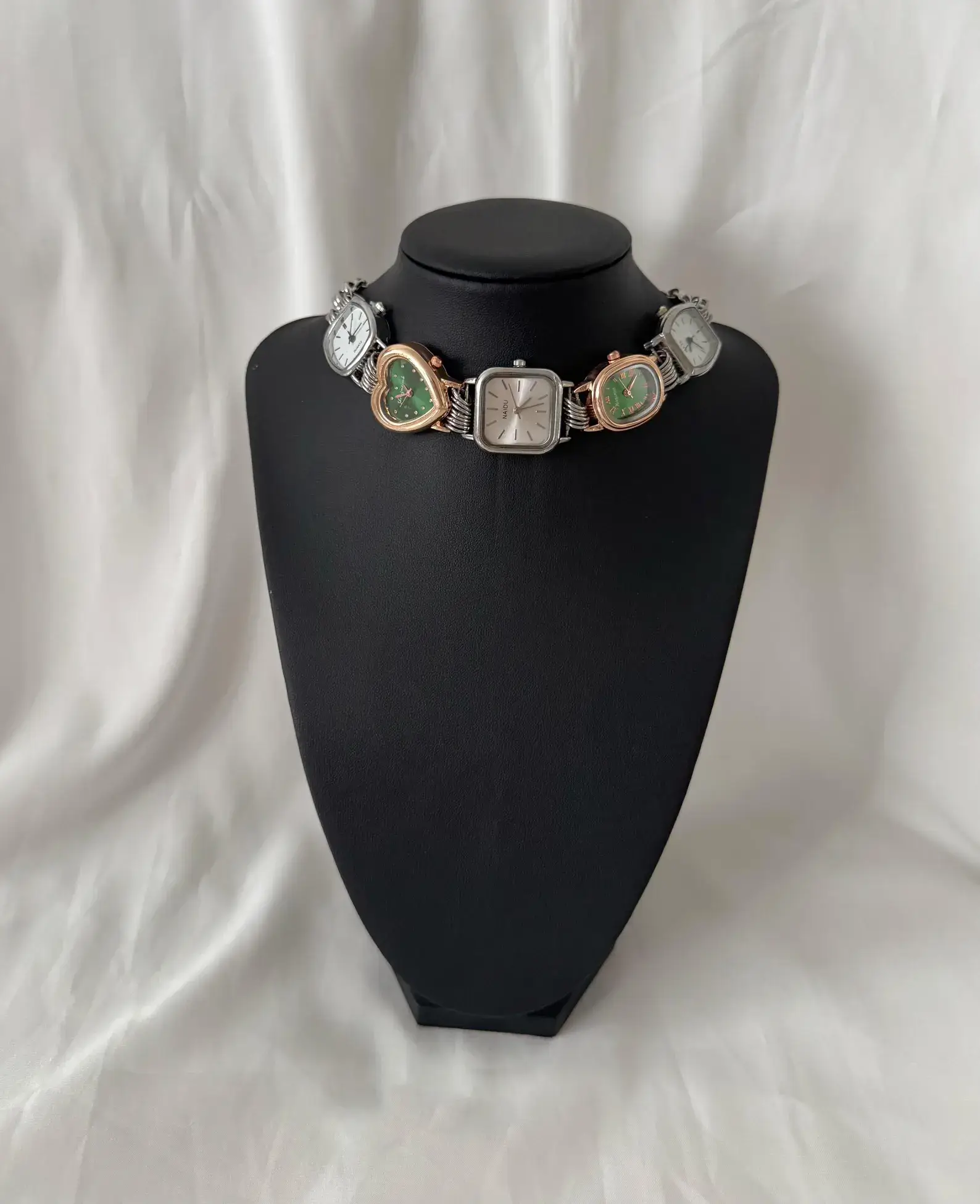Adjustable Punk Leather Watch Choker stylish watch choker necklace