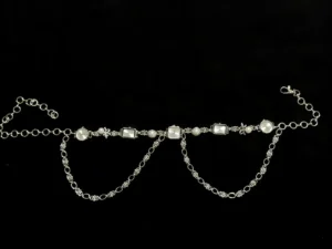 Festival retro-futuristic watch pants chain styled by Travis Scott