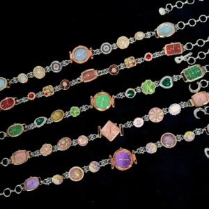 Unique summer outfits watch waist chain: A stylish silver or gold-toned chain with a functional miniature watch, worn as a trendy waist accessory over a summer dress or bikini, enhancing a beach-ready, festival-inspired look with modern flair.