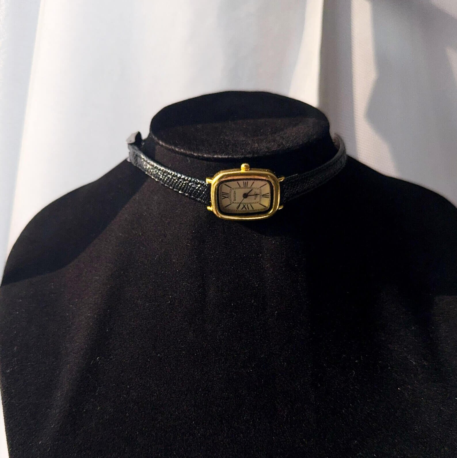 Fashion Statement Handmade Rose Gold Punk Watch Necklace stylish watch choker necklace