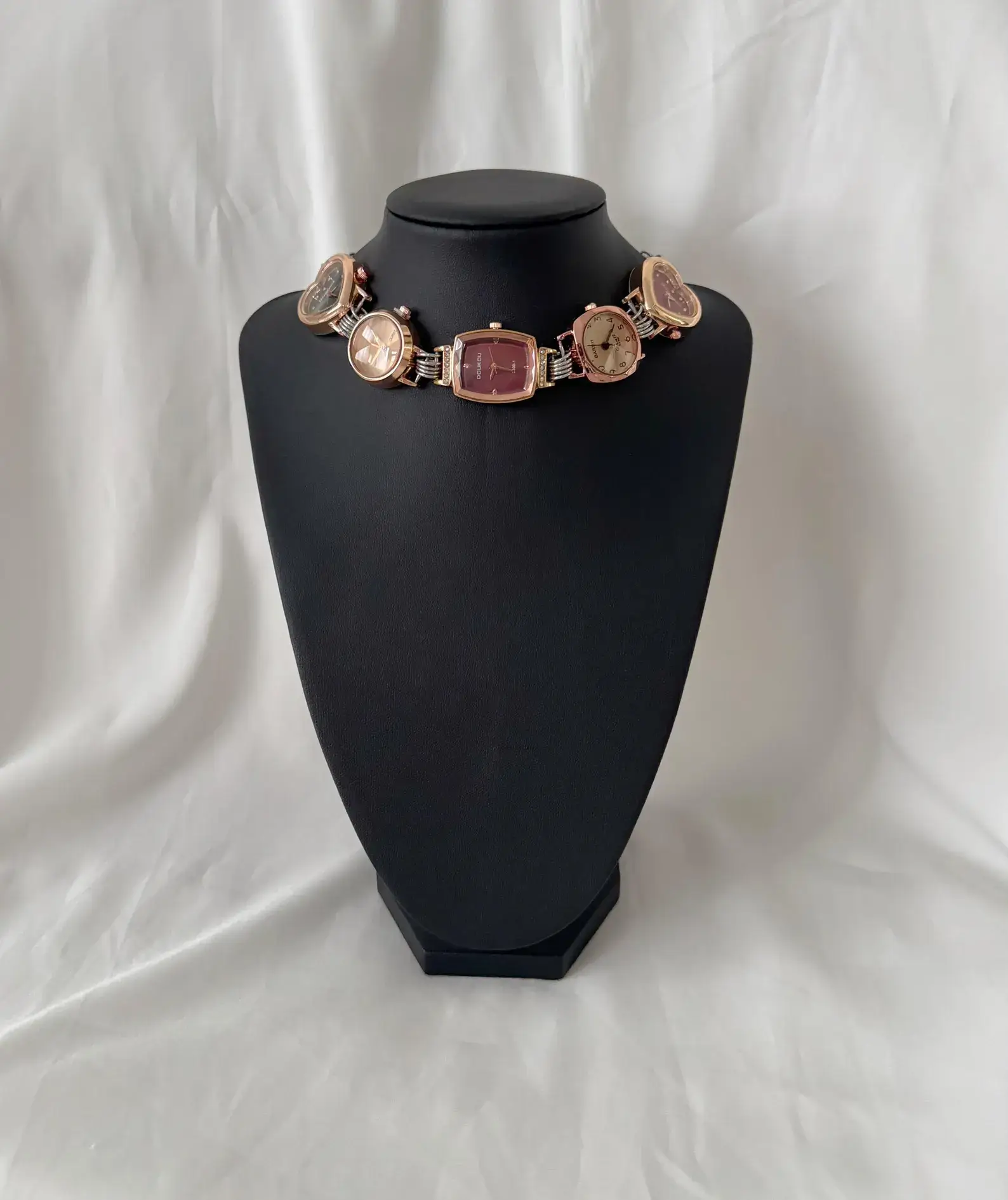 Adjustable Punk Leather Watch Choker stylish watch choker necklace