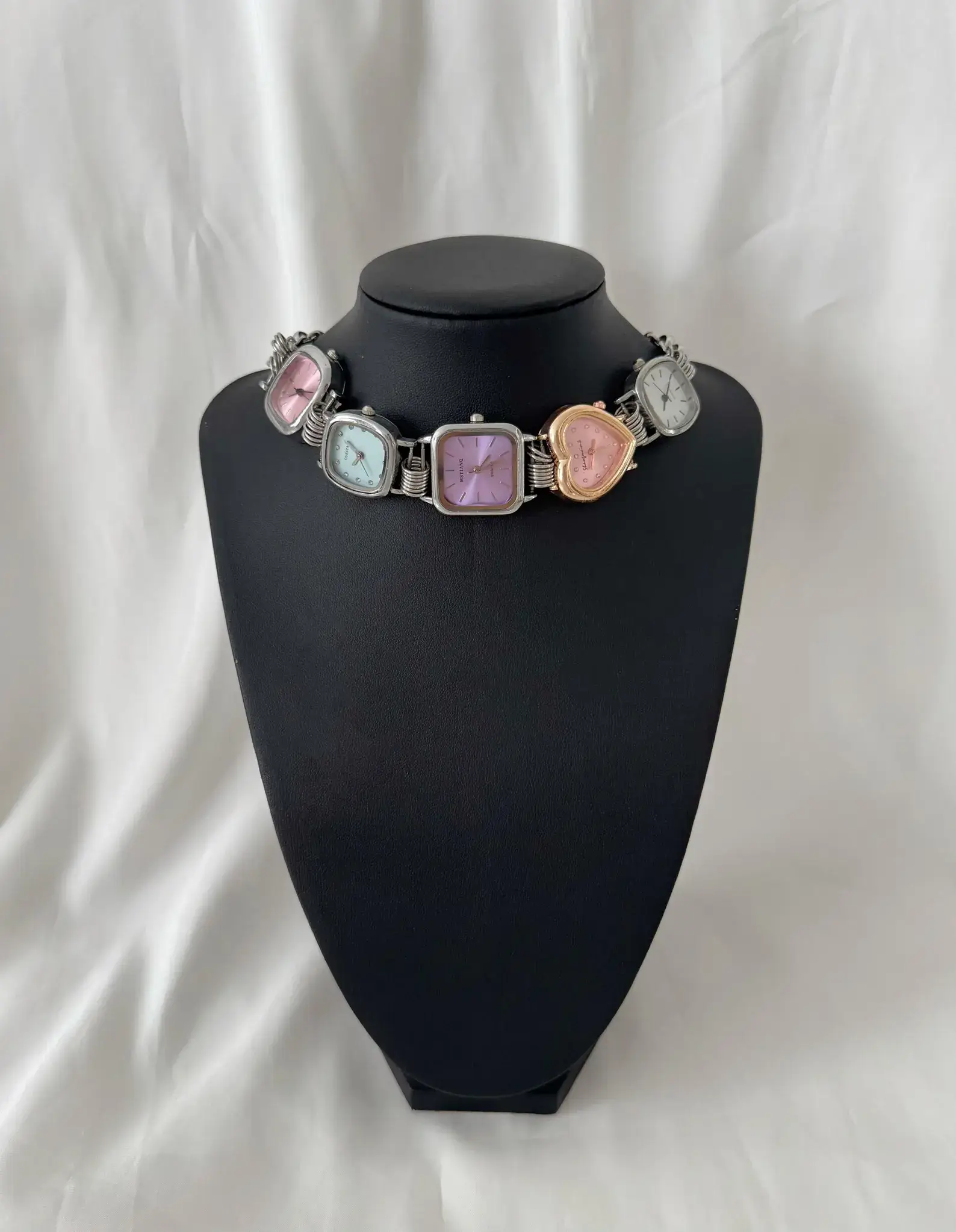 Adjustable Punk Leather Watch Choker stylish watch choker necklace