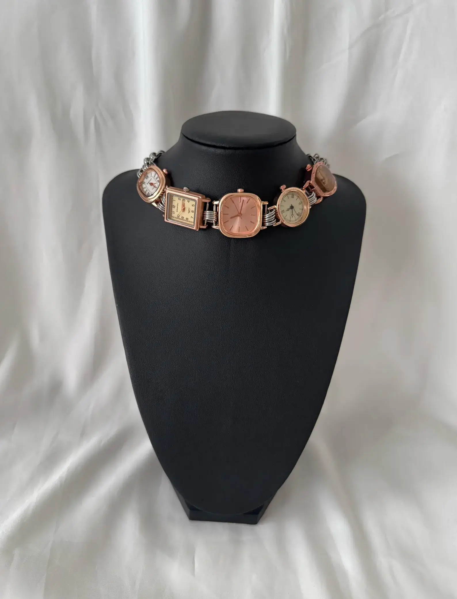 Adjustable Punk Leather Watch Choker stylish watch choker necklace
