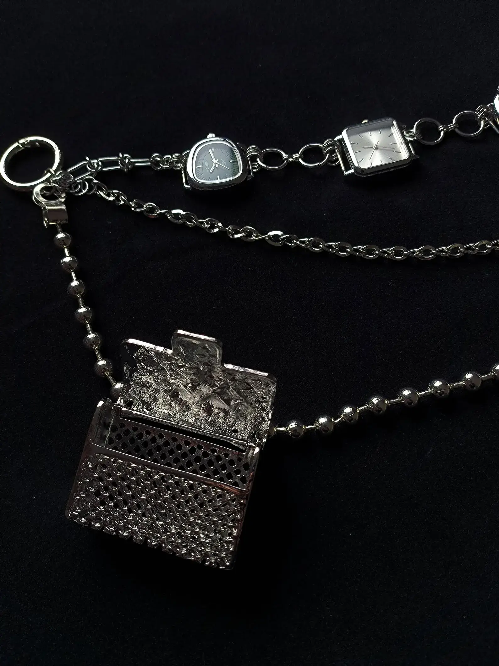titanium y2k style watch pants chain cyberpunk streetwear jewelry 11