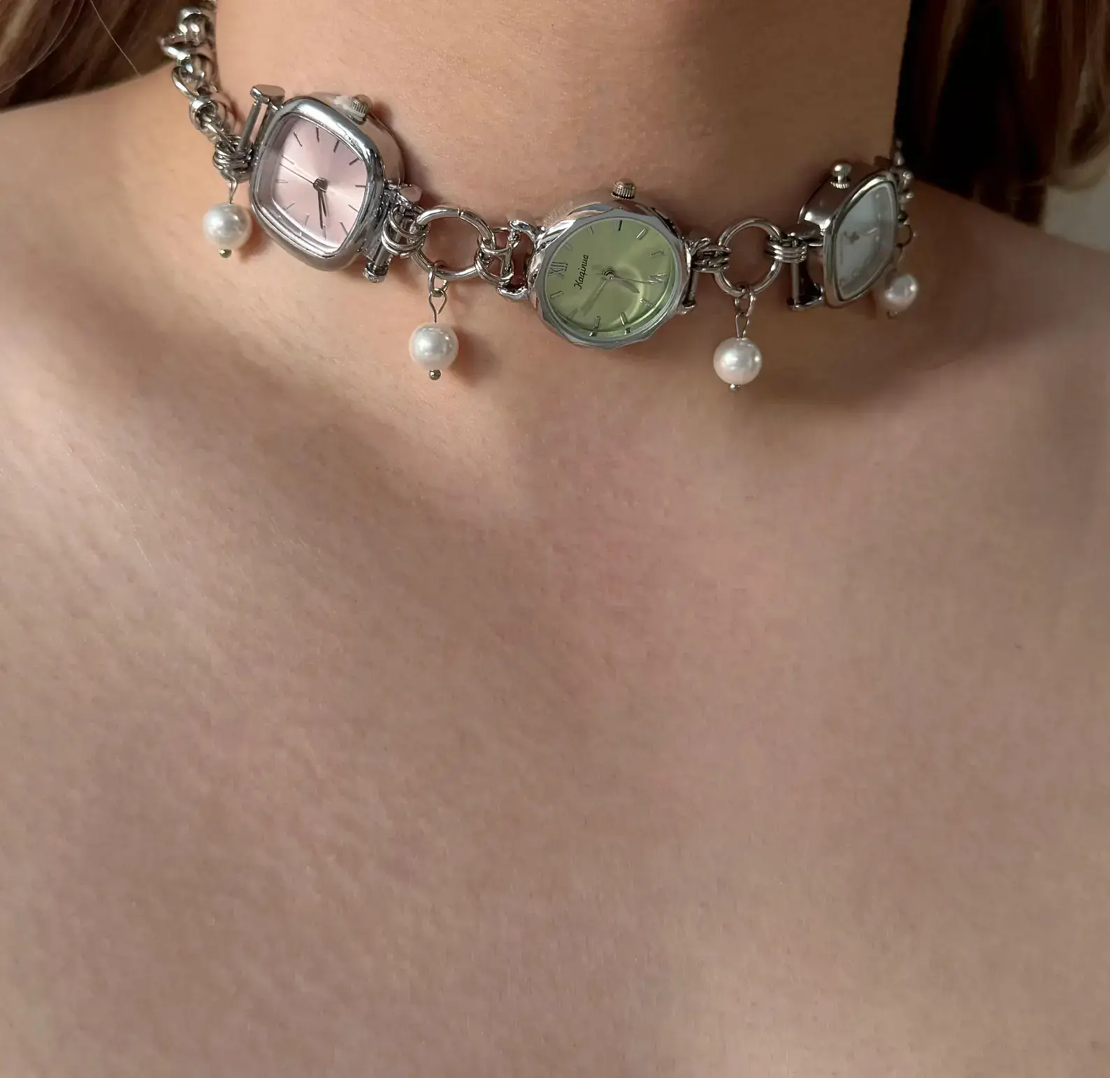 Luxury Streetwear Watch Choker stylish watch choker necklace