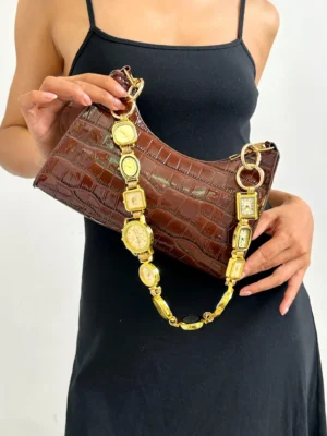 Pearl vintage bag chain for alternative fashion with Rihanna