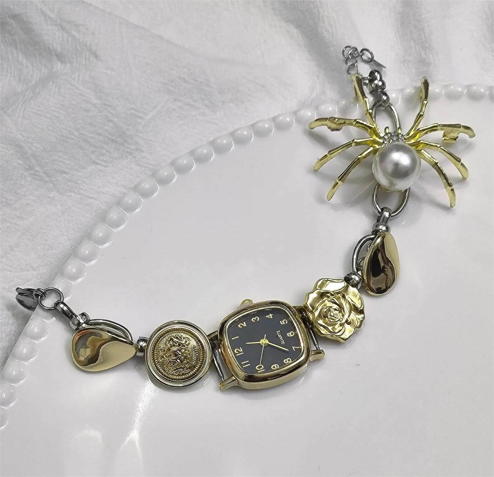 Modern Retro-Futuristic Watch Pendant stylish watch choker necklace