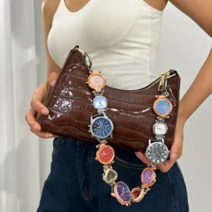 Gothic crystal watch bag chain inspired by Billie Eilish