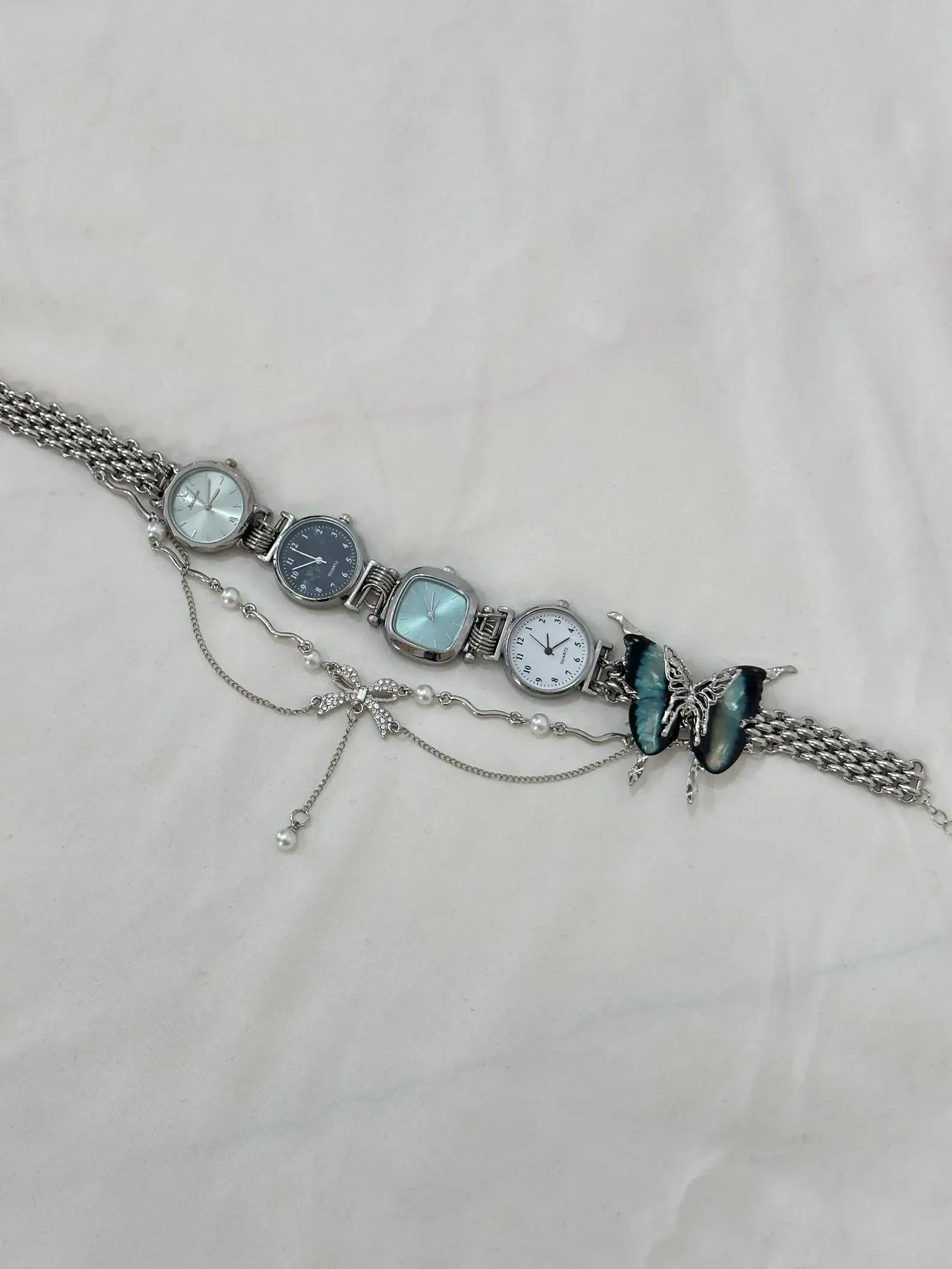 Luxury Chrome Punk Watch Necklace stylish watch choker necklace