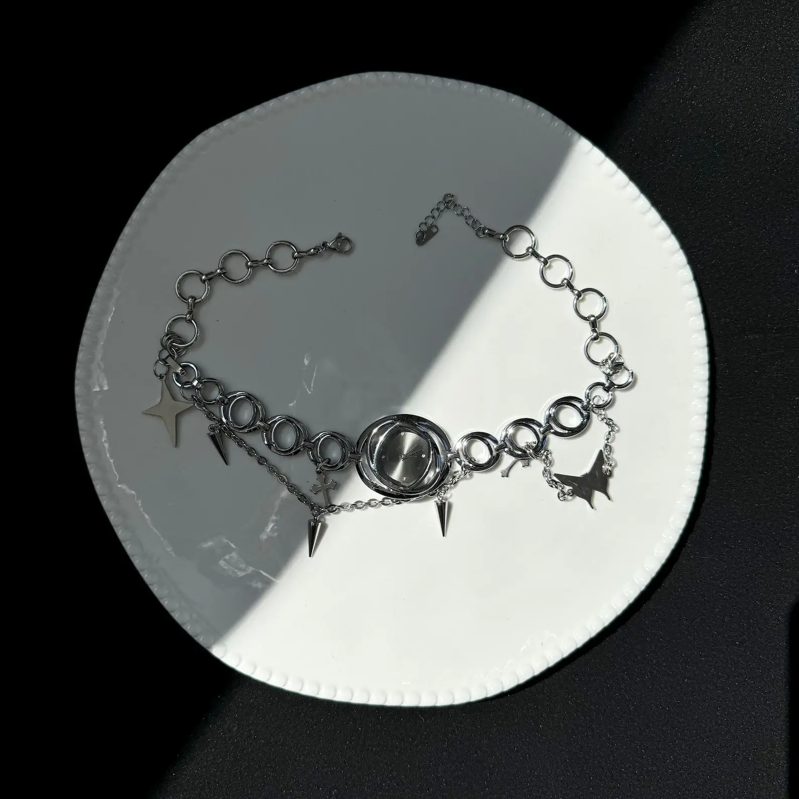 Titanium Y2K watch choker featuring Taylor Swift