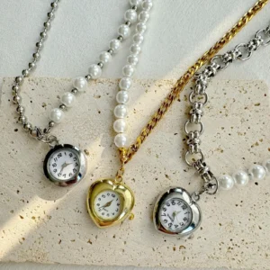 Adjustable Punk Leather Multi-layer Necklace stylish watch choker necklace