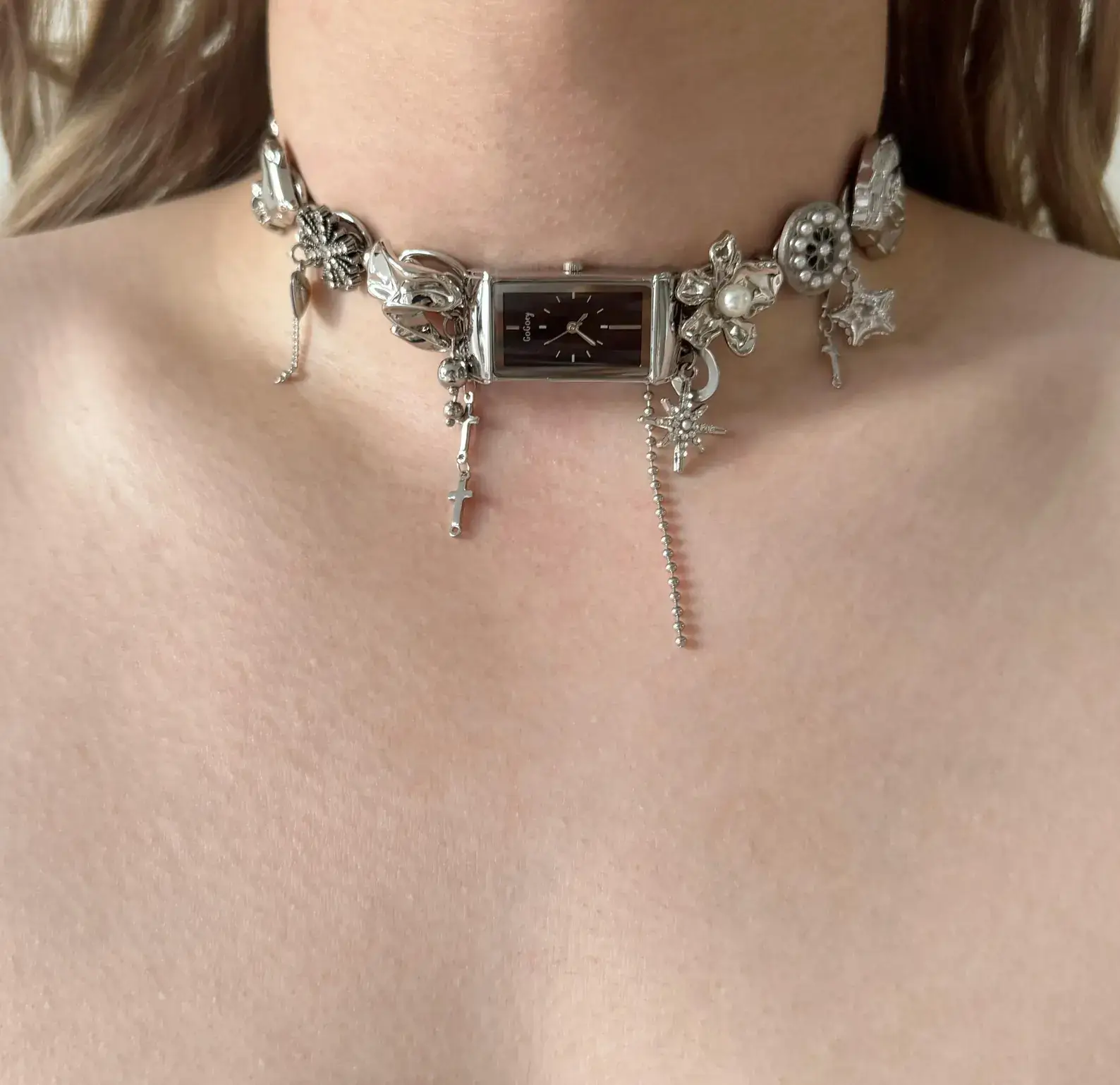 Fashion Statement Watch Necklace stylish watch choker necklace
