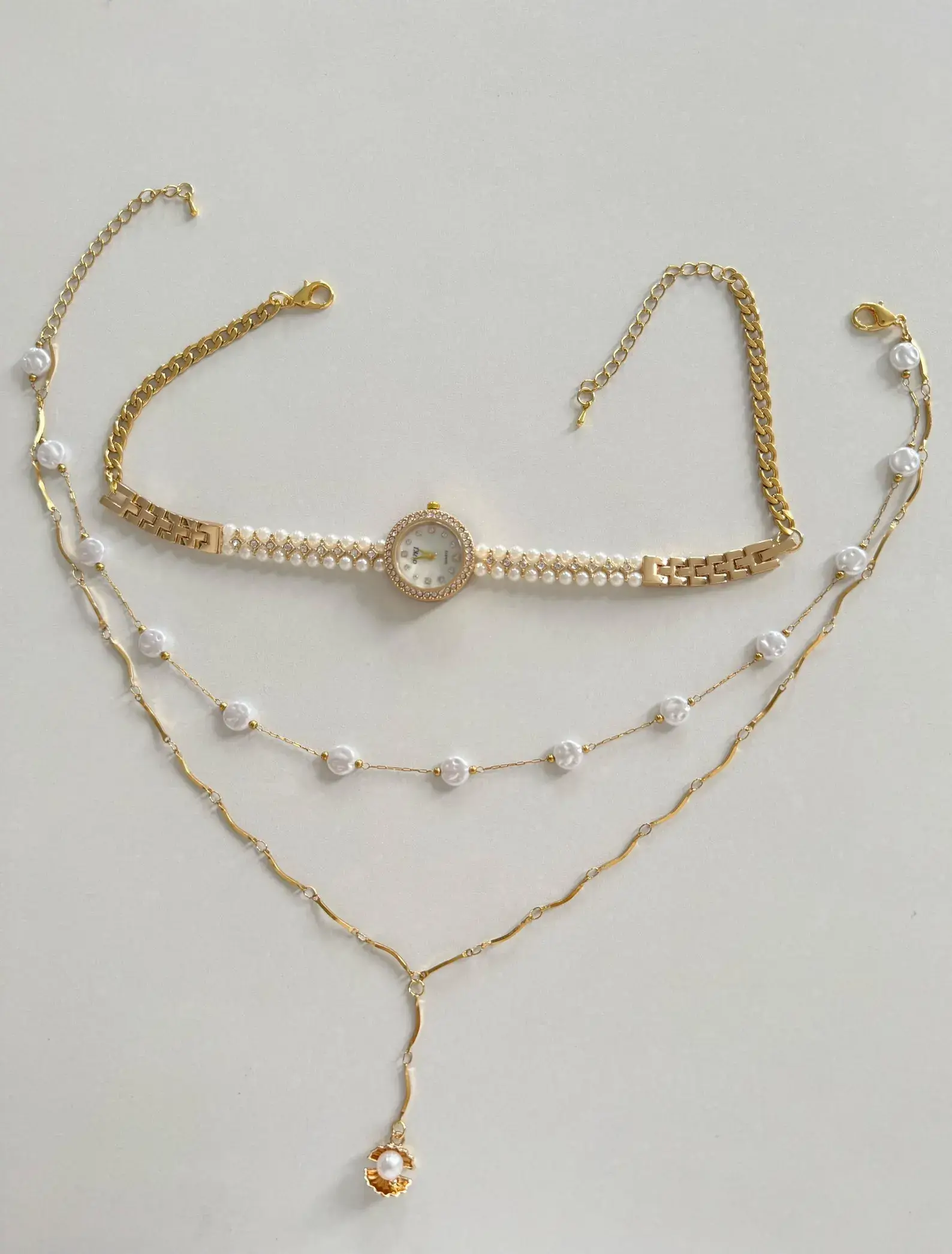Modern Stainless Steel Watch Necklace stylish watch choker necklace