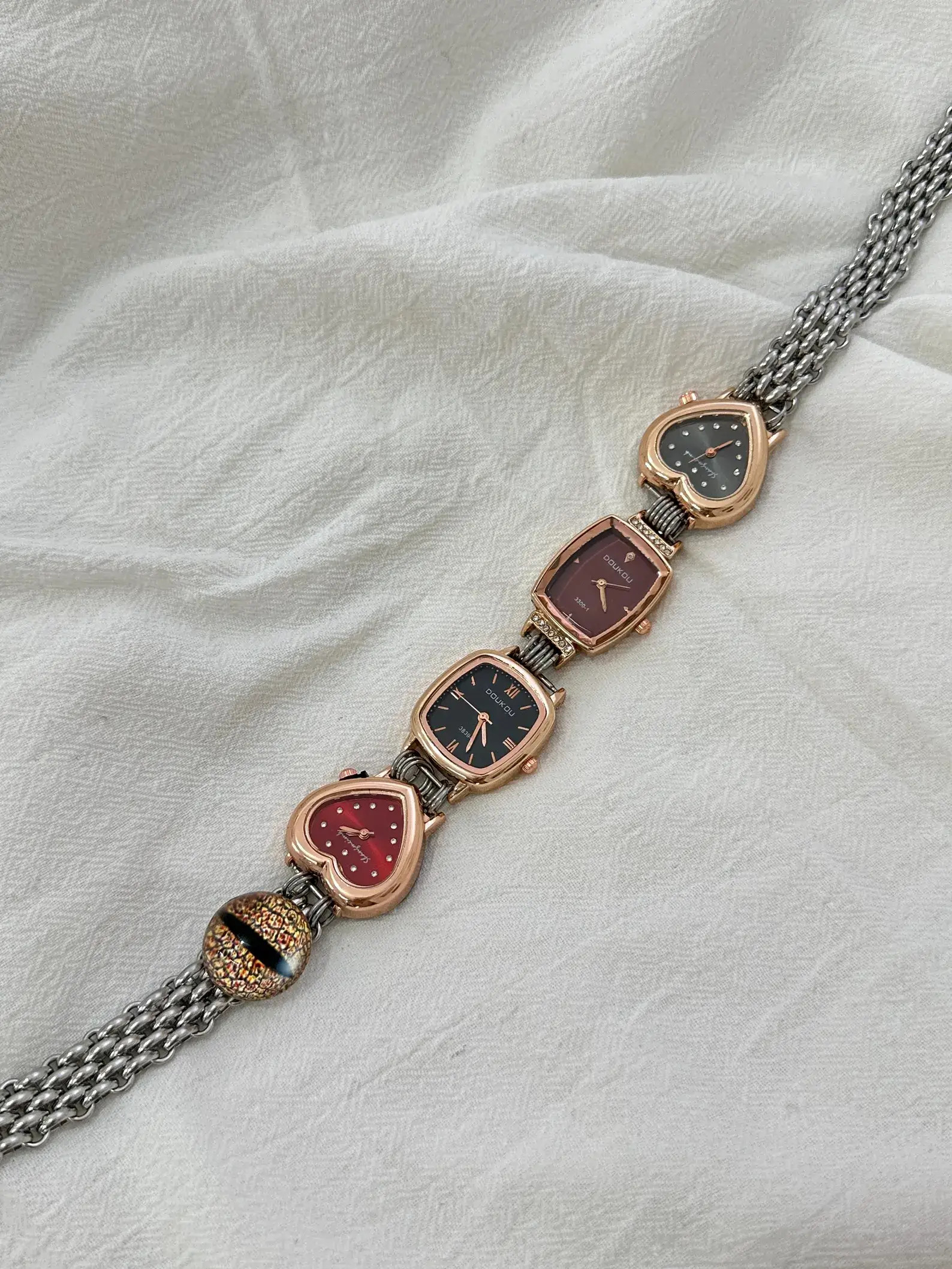 Bold Punk Crystal Watch Pendant Necklace stylish watch choker necklace