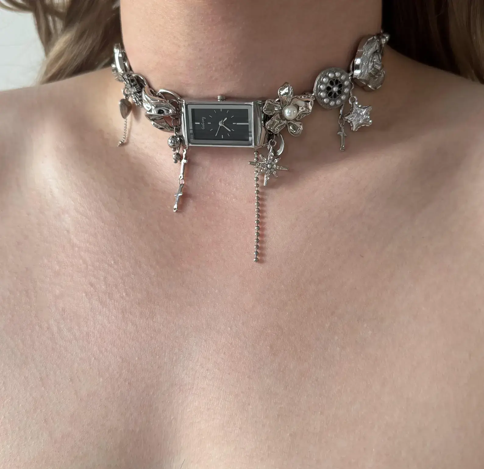 Fashion Statement Watch Necklace stylish watch choker necklace
