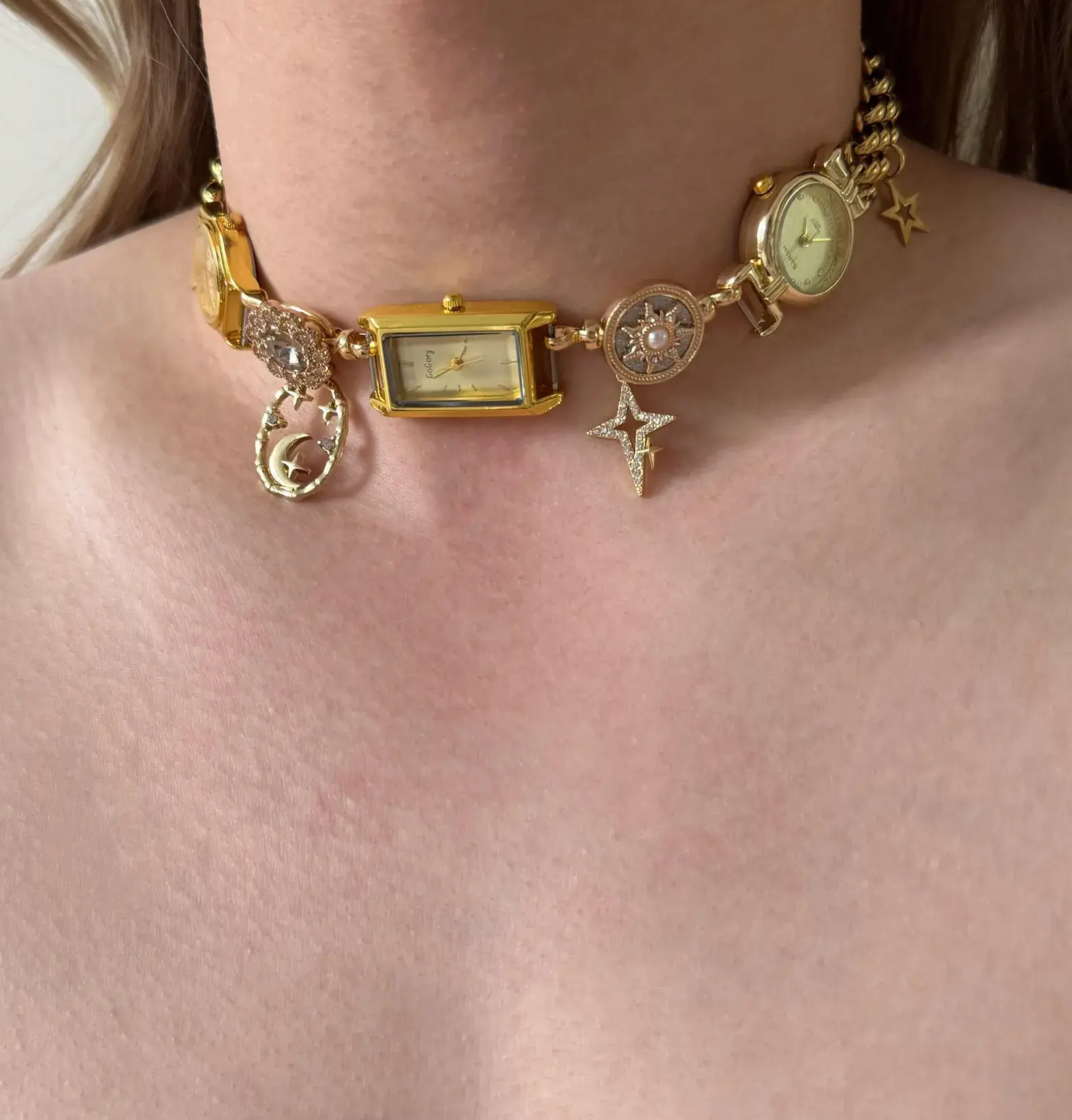Modern Chrome Watch Choker stylish watch choker necklace