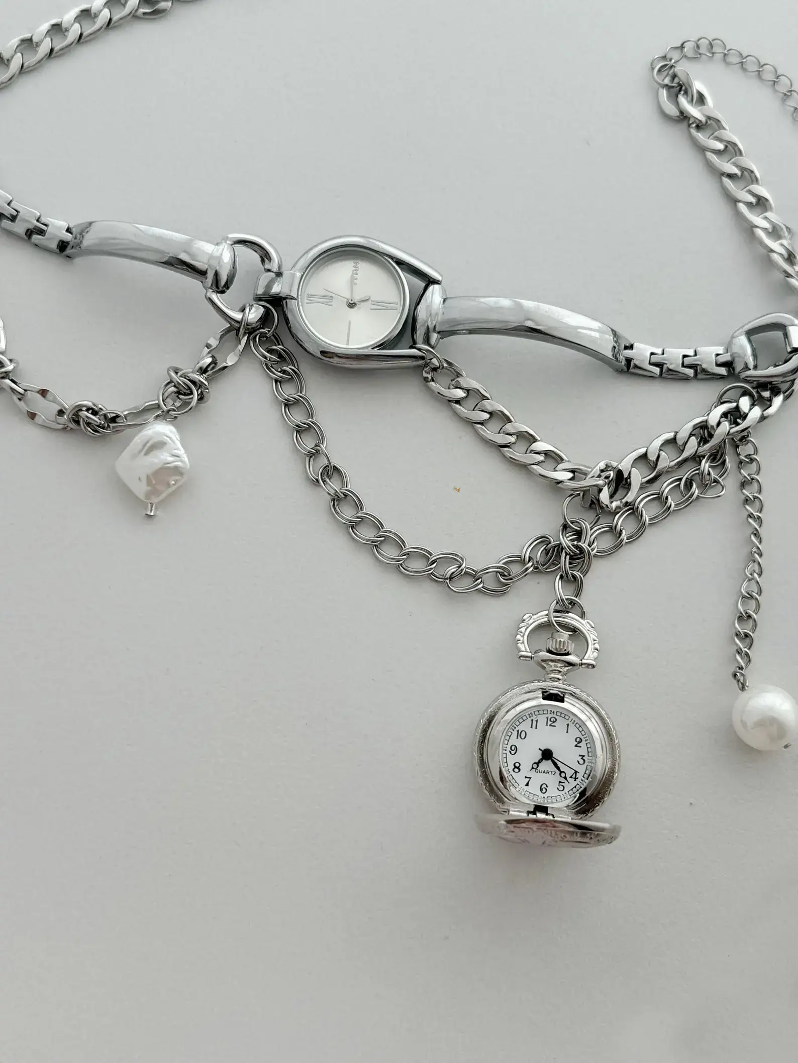 Classic Silver Techwear Watch Choker stylish watch choker necklace