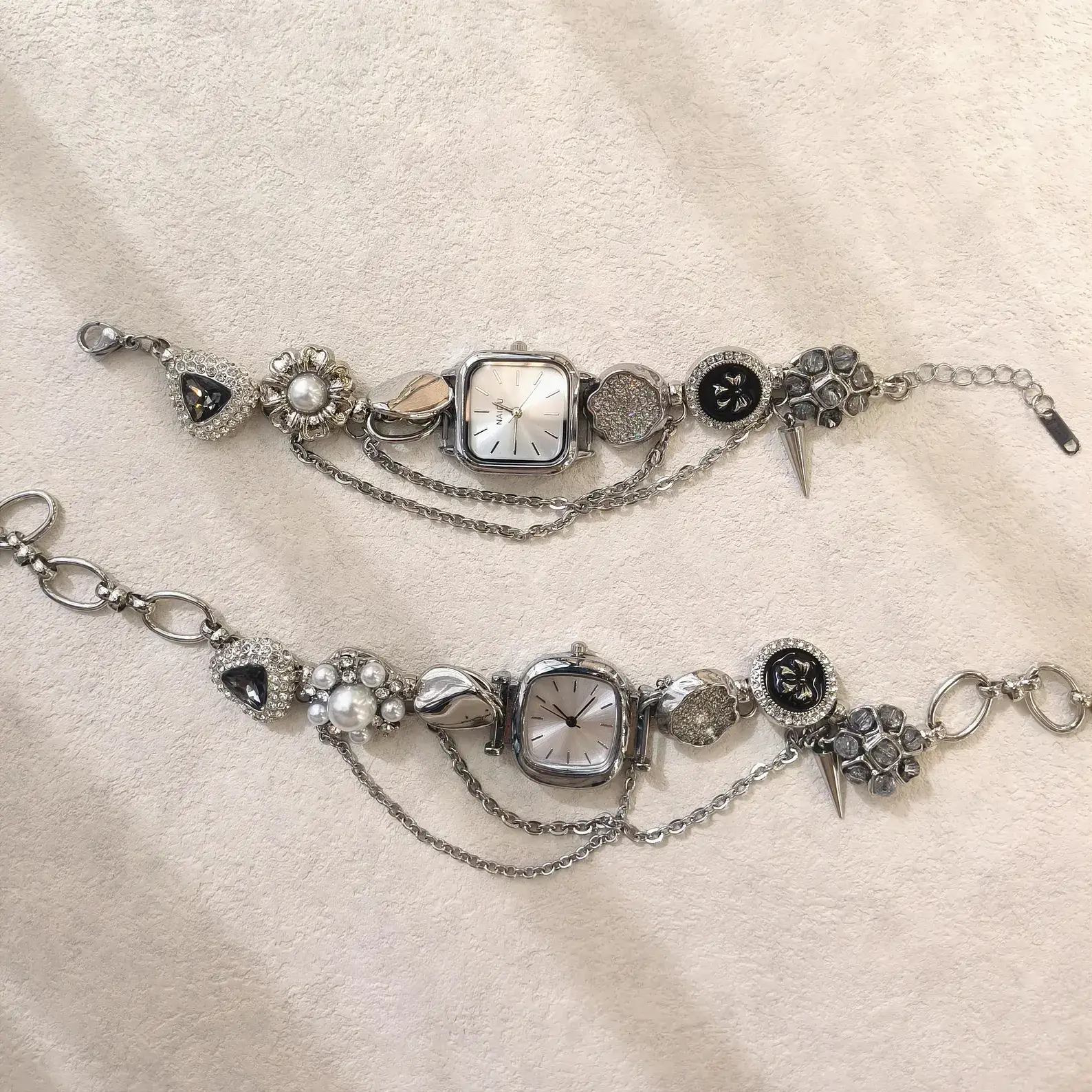 Classic Titanium Layered Watch Necklace stylish watch choker necklace
