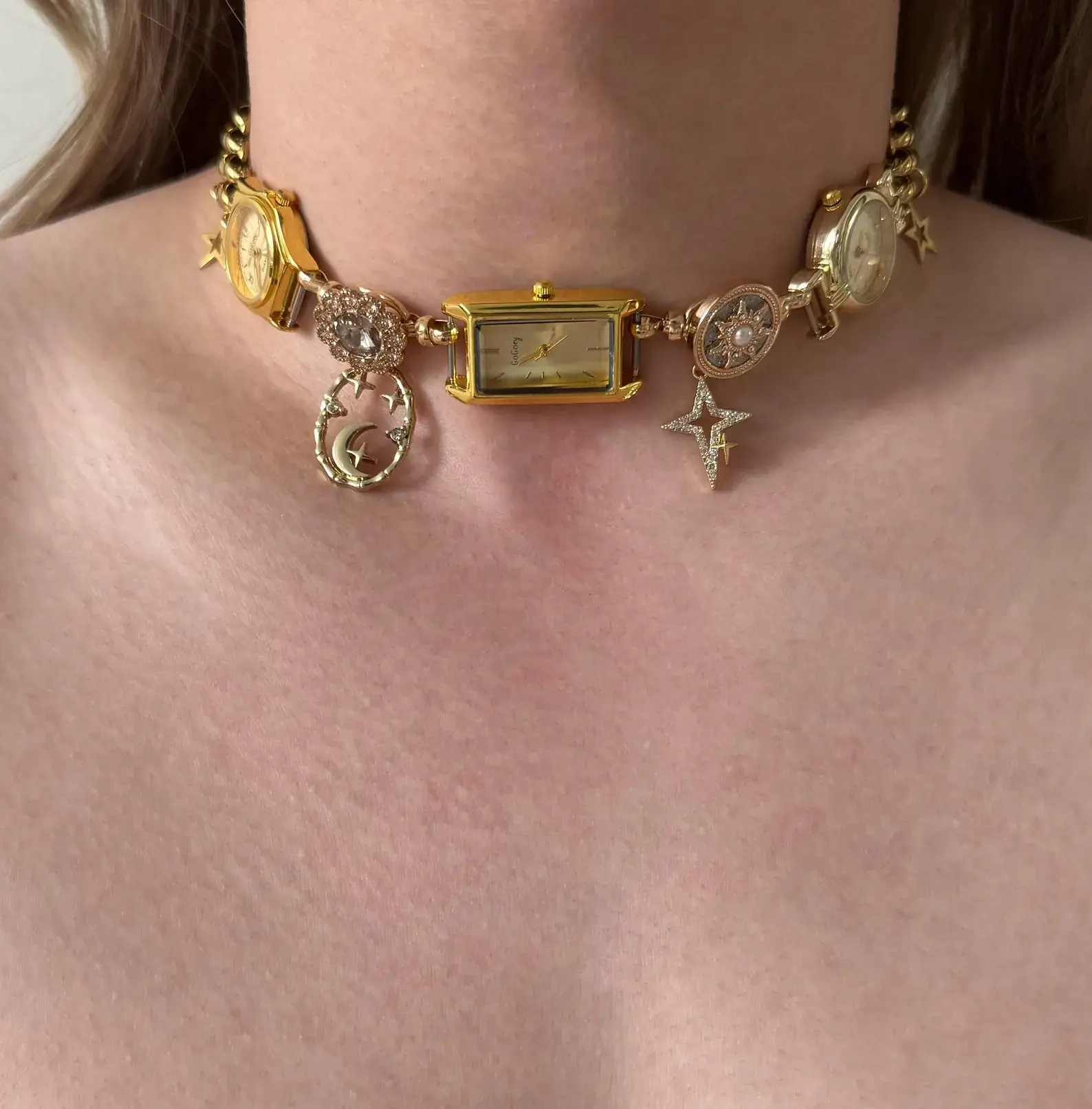 Modern Chrome Watch Choker stylish watch choker necklace
