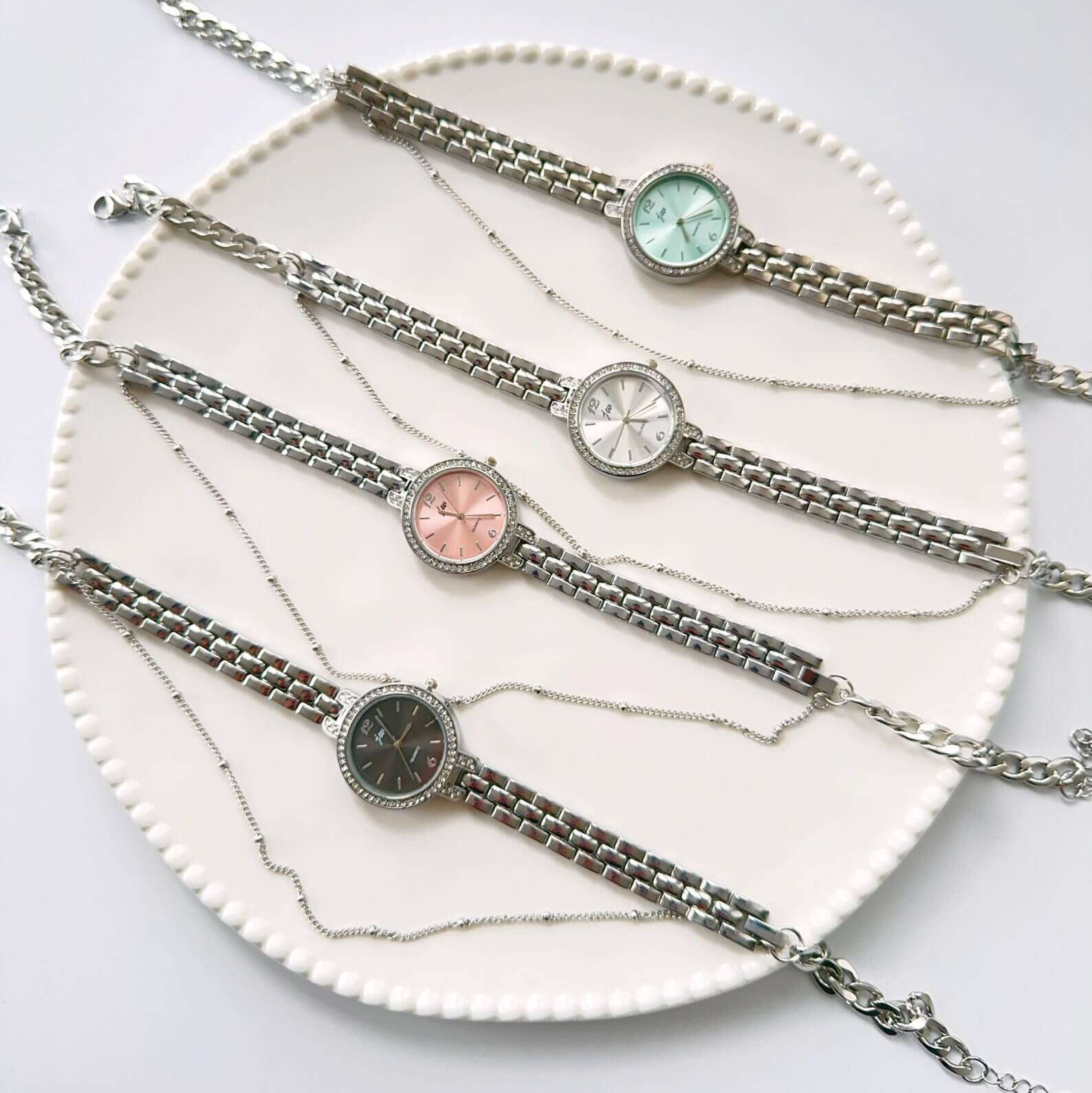 Trendy Neon Cyberpunk Layered Watch Necklace stylish watch choker necklace