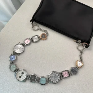 Neon chrome techwear watch bag chain styled by G-Dragon