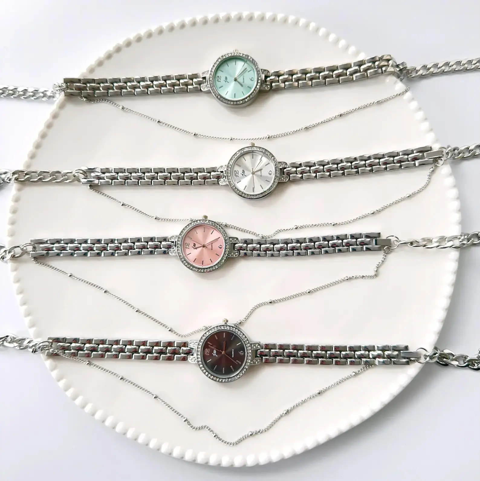 Trendy Neon Cyberpunk Layered Watch Necklace stylish watch choker necklace