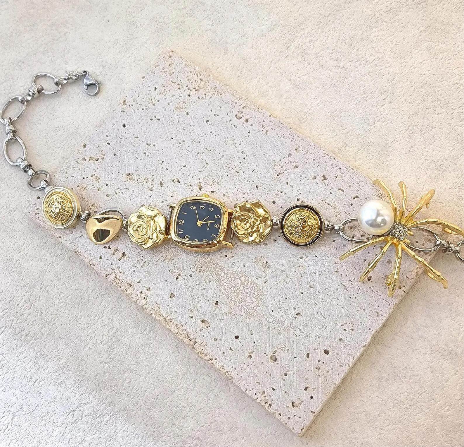 Modern Retro-Futuristic Watch Pendant stylish watch choker necklace