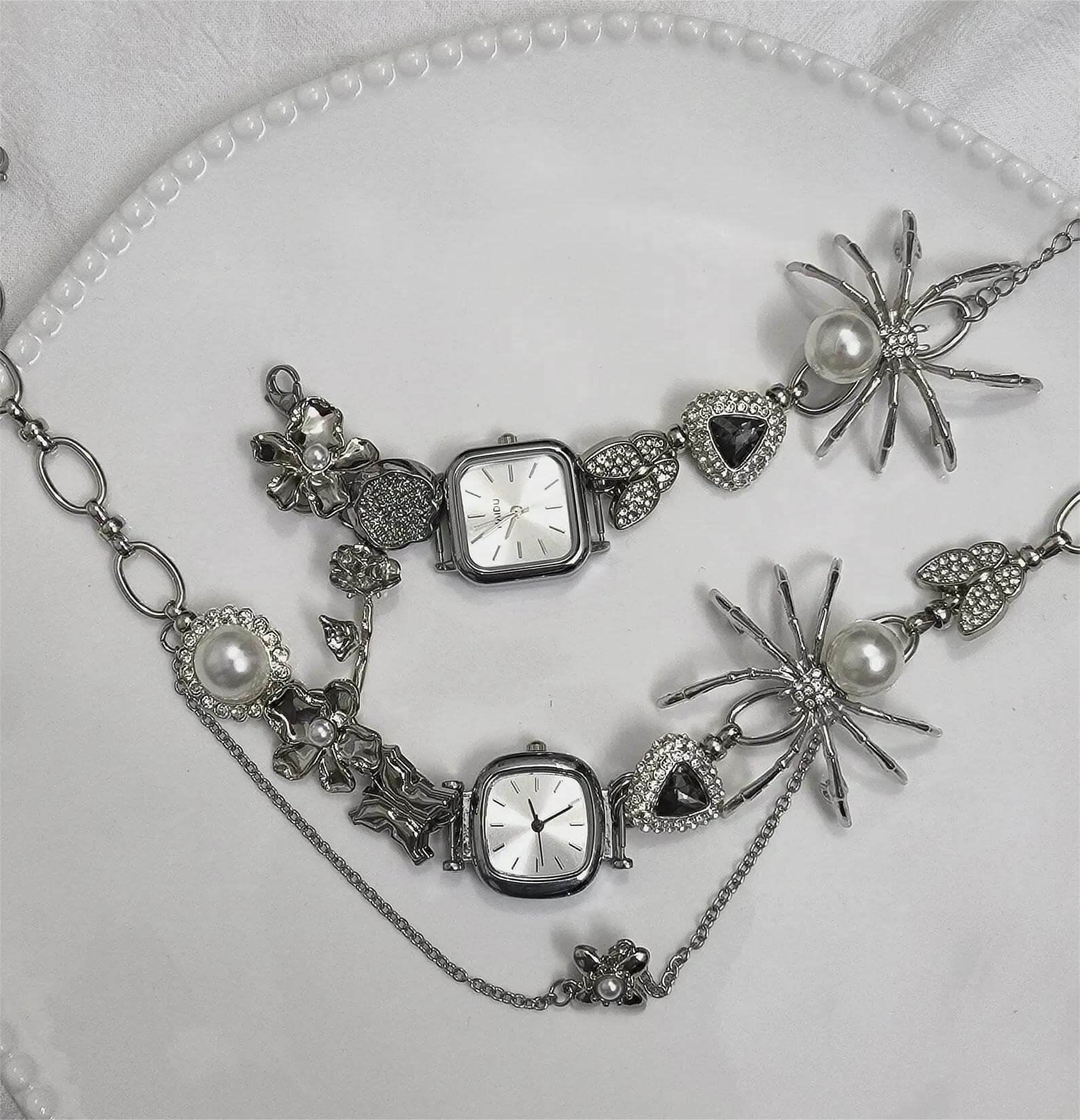 Trendy Y2K Techwear Watch Necklace stylish watch choker necklace