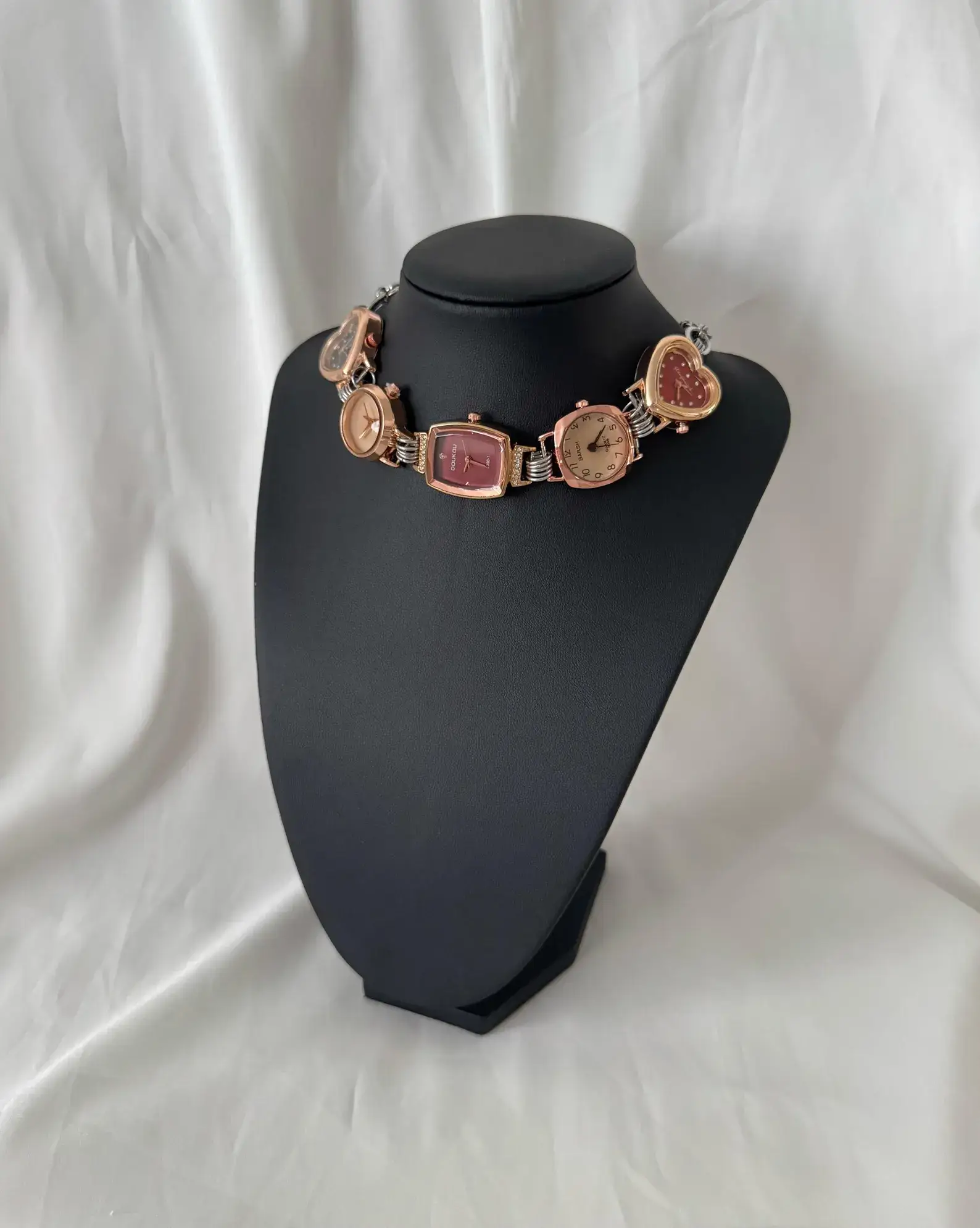 Adjustable Punk Leather Watch Choker stylish watch choker necklace