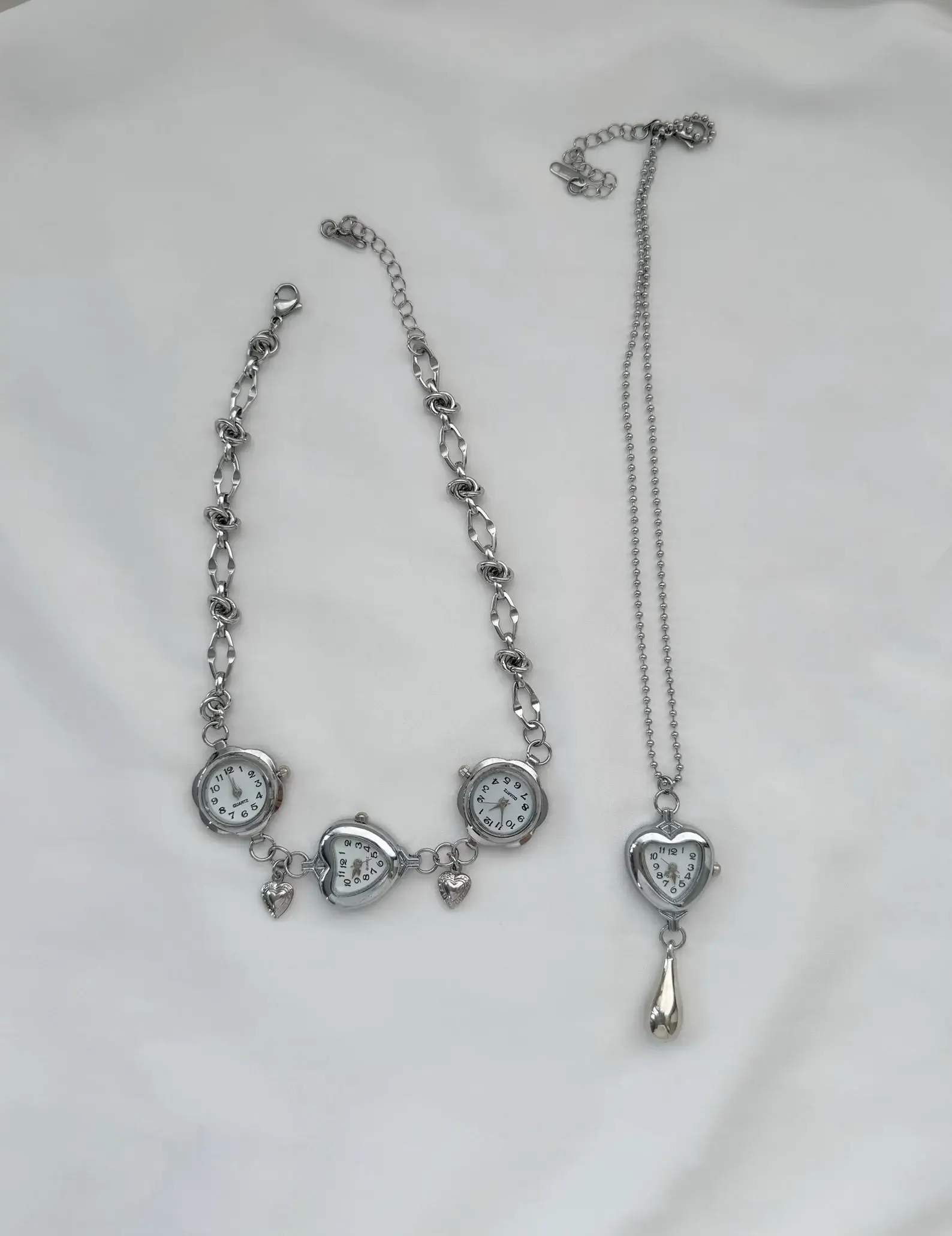 Trendy Y2K Neon Watch Necklace stylish watch choker necklace
