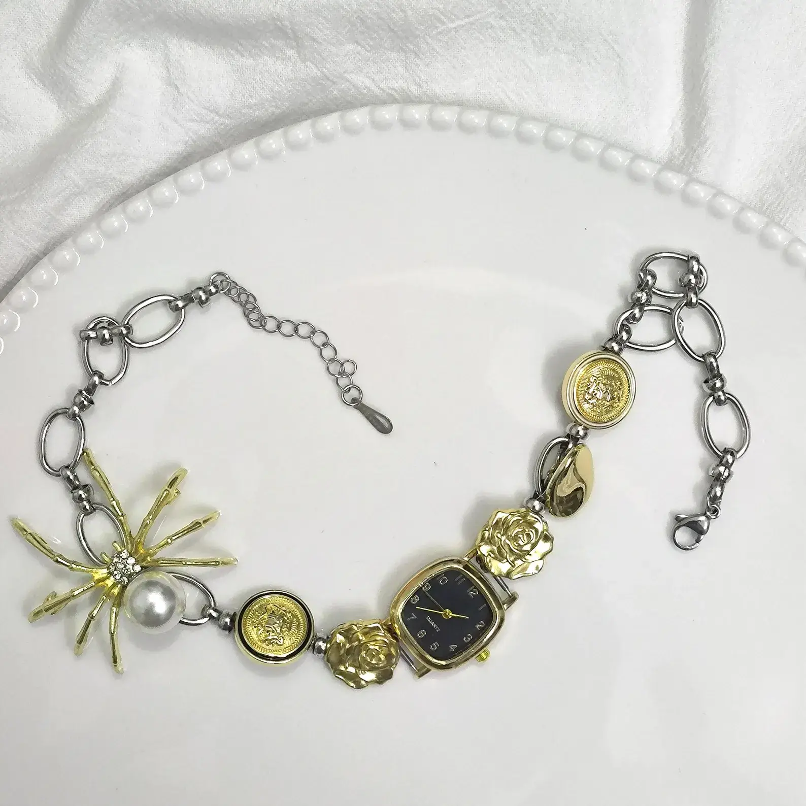 Modern Retro-Futuristic Watch Pendant stylish watch choker necklace