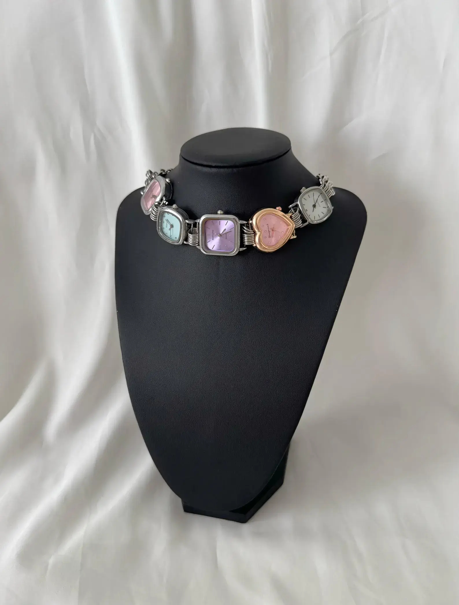Adjustable Punk Leather Watch Choker stylish watch choker necklace