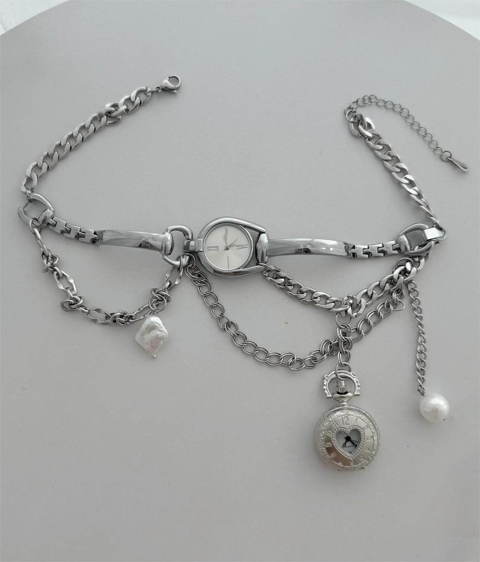 Classic Silver Techwear Watch Choker stylish watch choker necklace