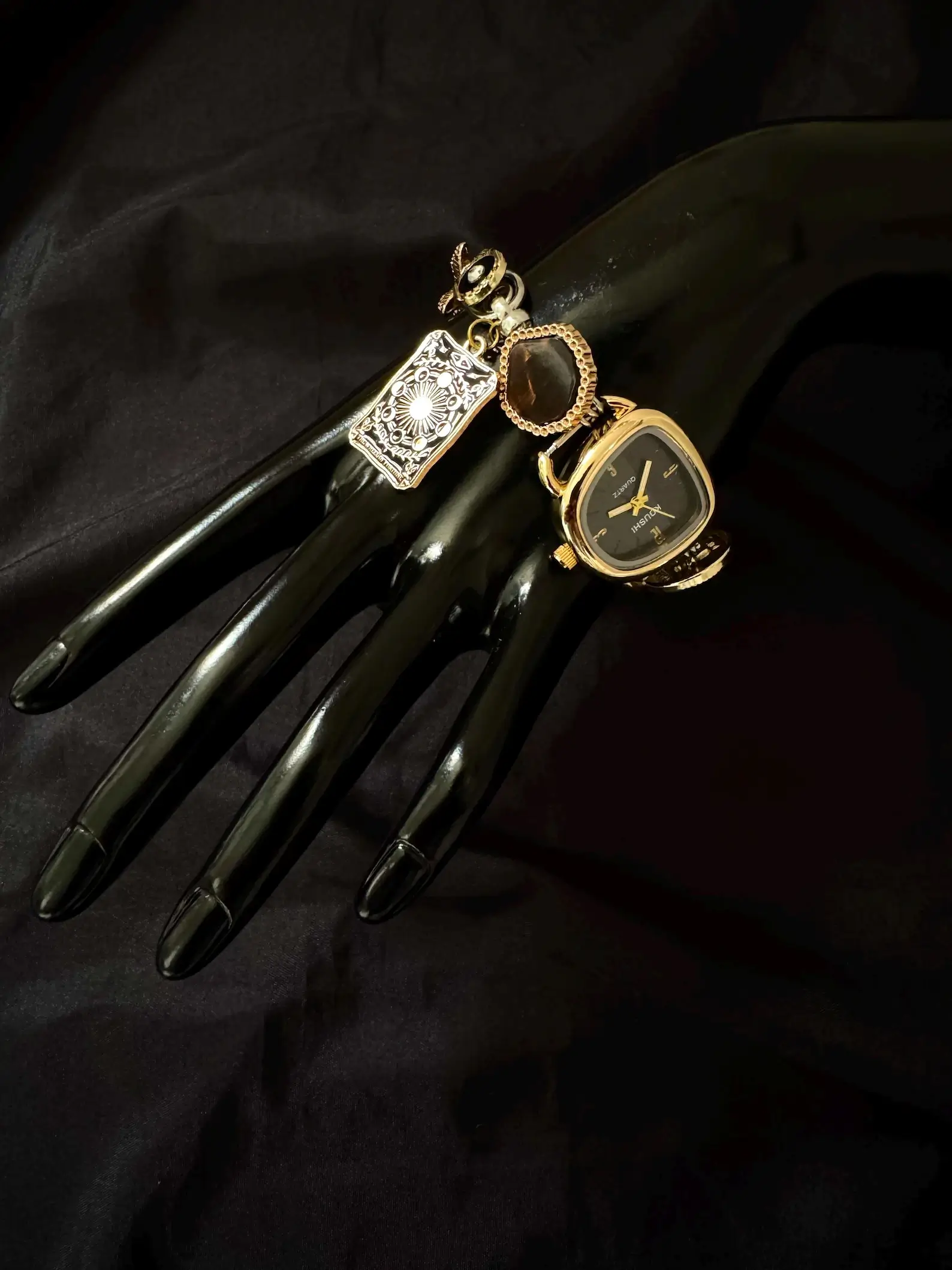 gothic vintage watch pants chain alexander mcqueen inspired