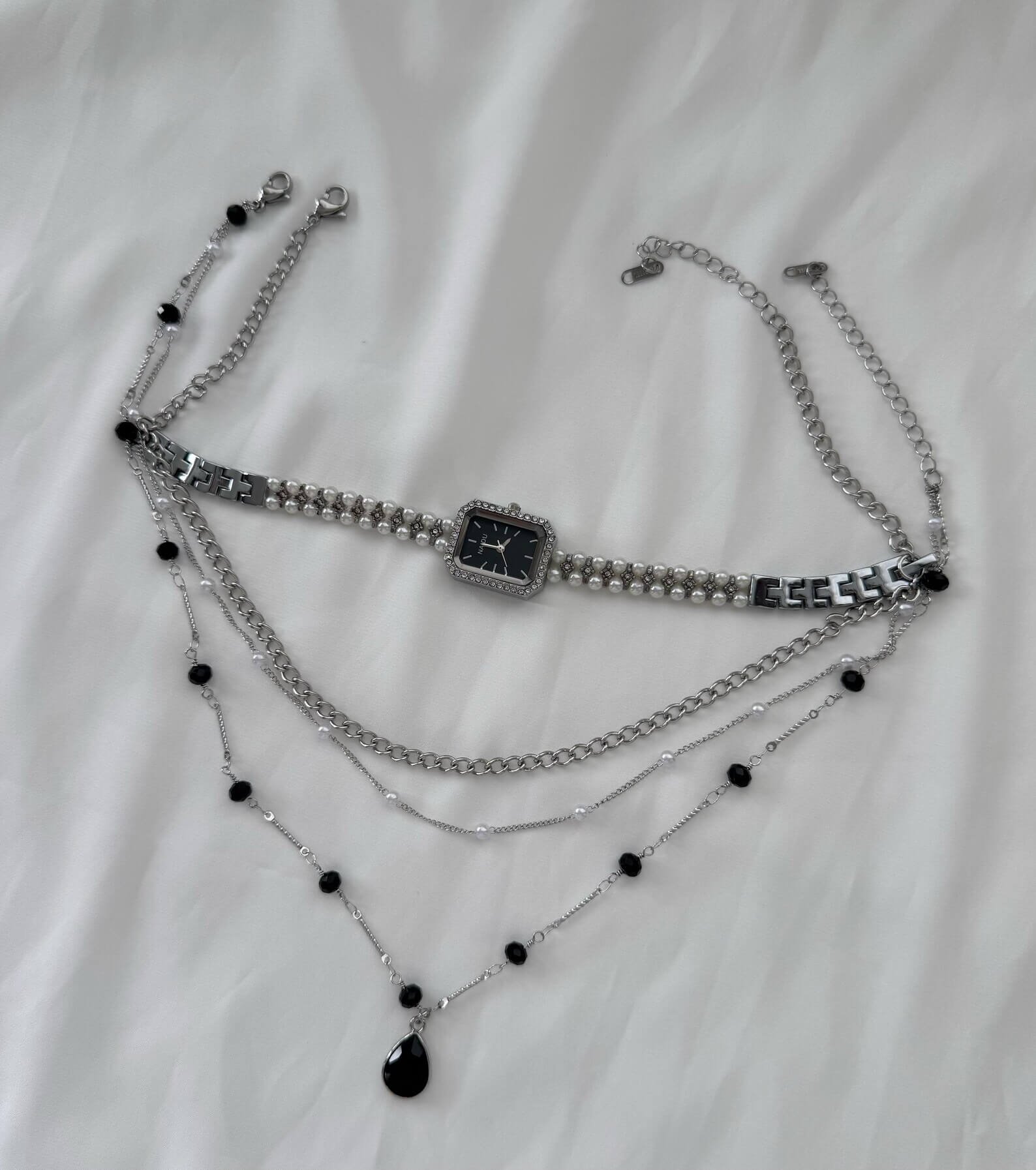 Minimalist Silver Watch Choker stylish watch choker necklace