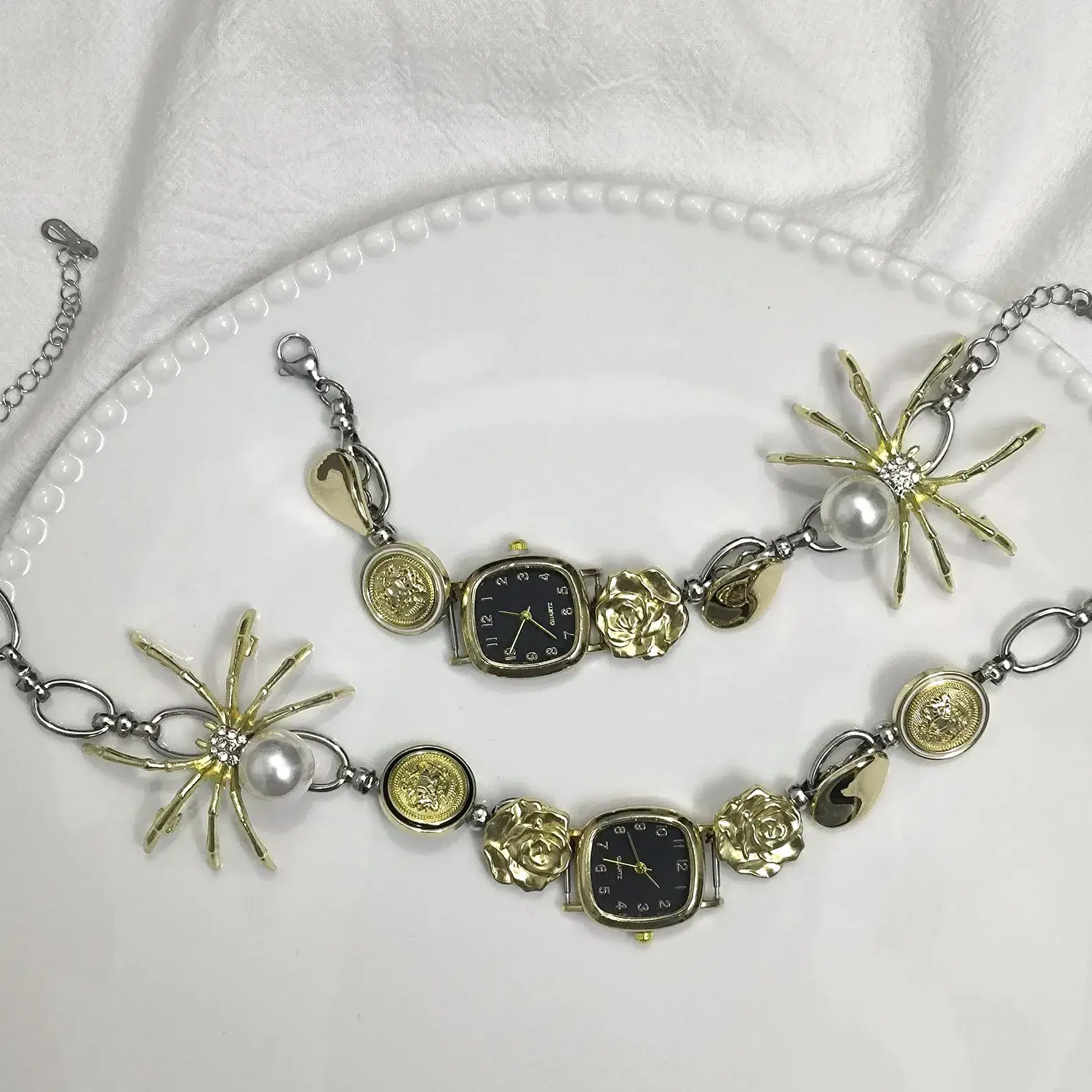 Modern Retro-Futuristic Watch Pendant stylish watch choker necklace