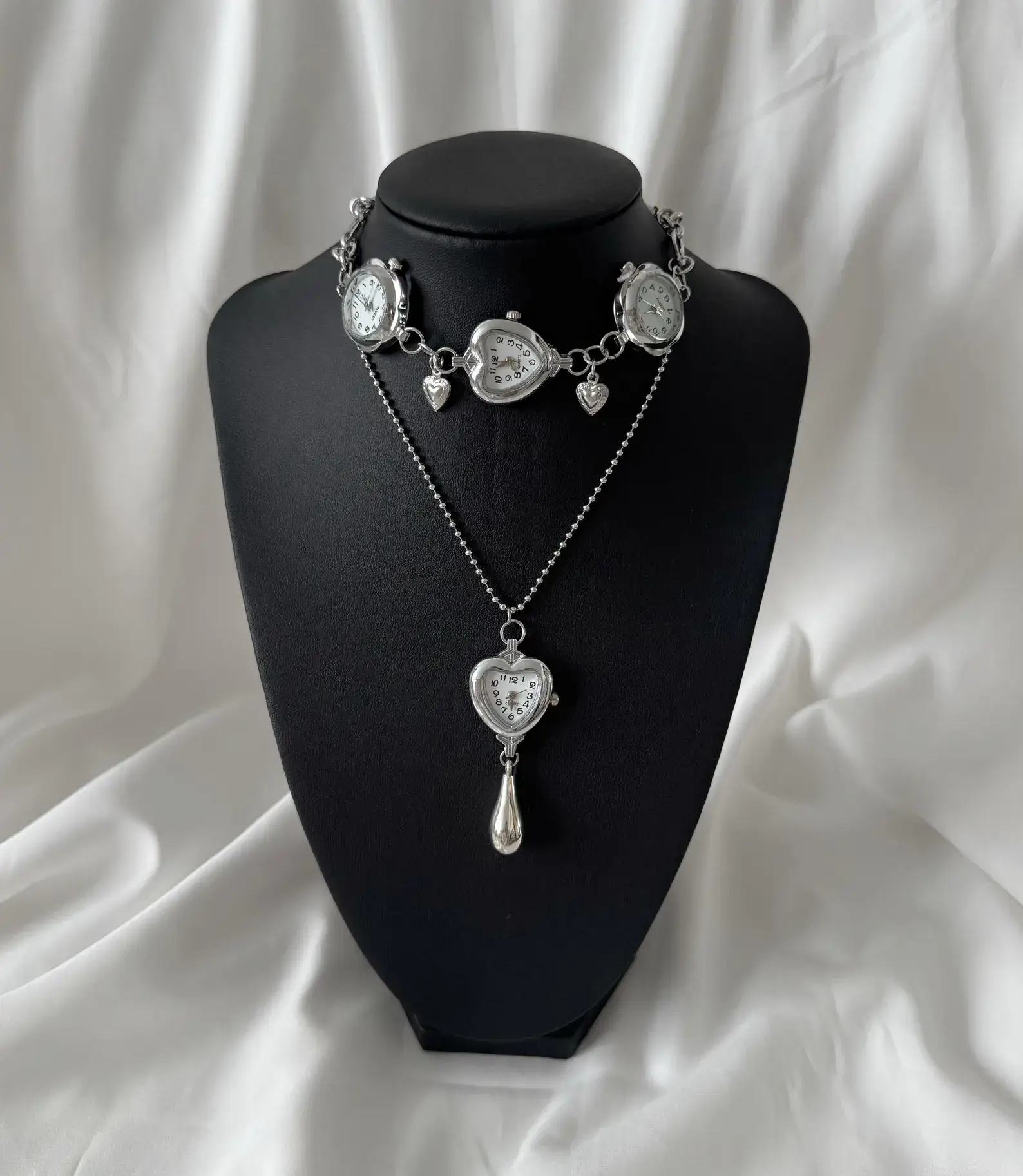Trendy Y2K Neon Watch Necklace stylish watch choker necklace
