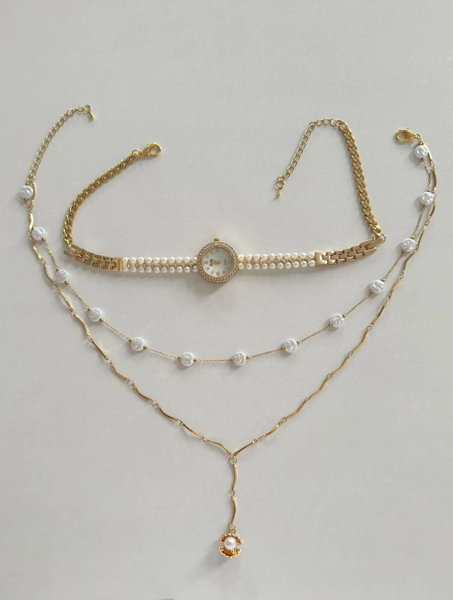 Modern Stainless Steel Watch Necklace stylish watch choker necklace