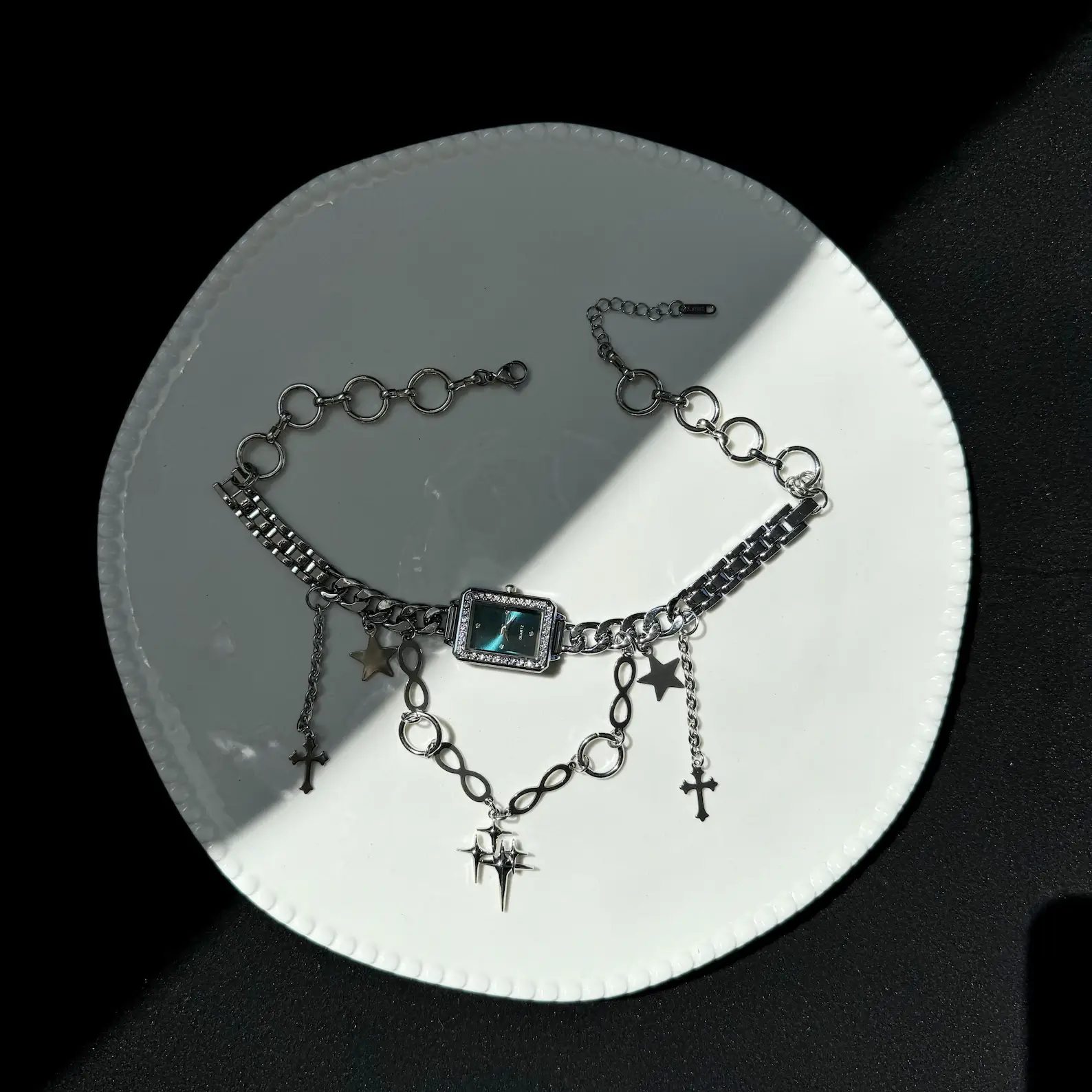 Titanium Y2K watch choker featuring Taylor Swift