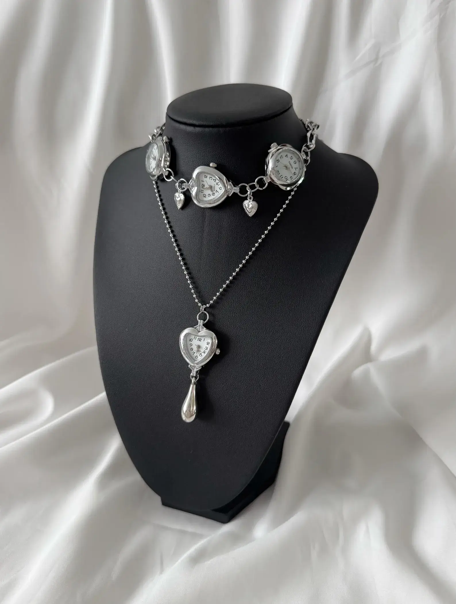 Trendy Y2K Neon Watch Necklace stylish watch choker necklace