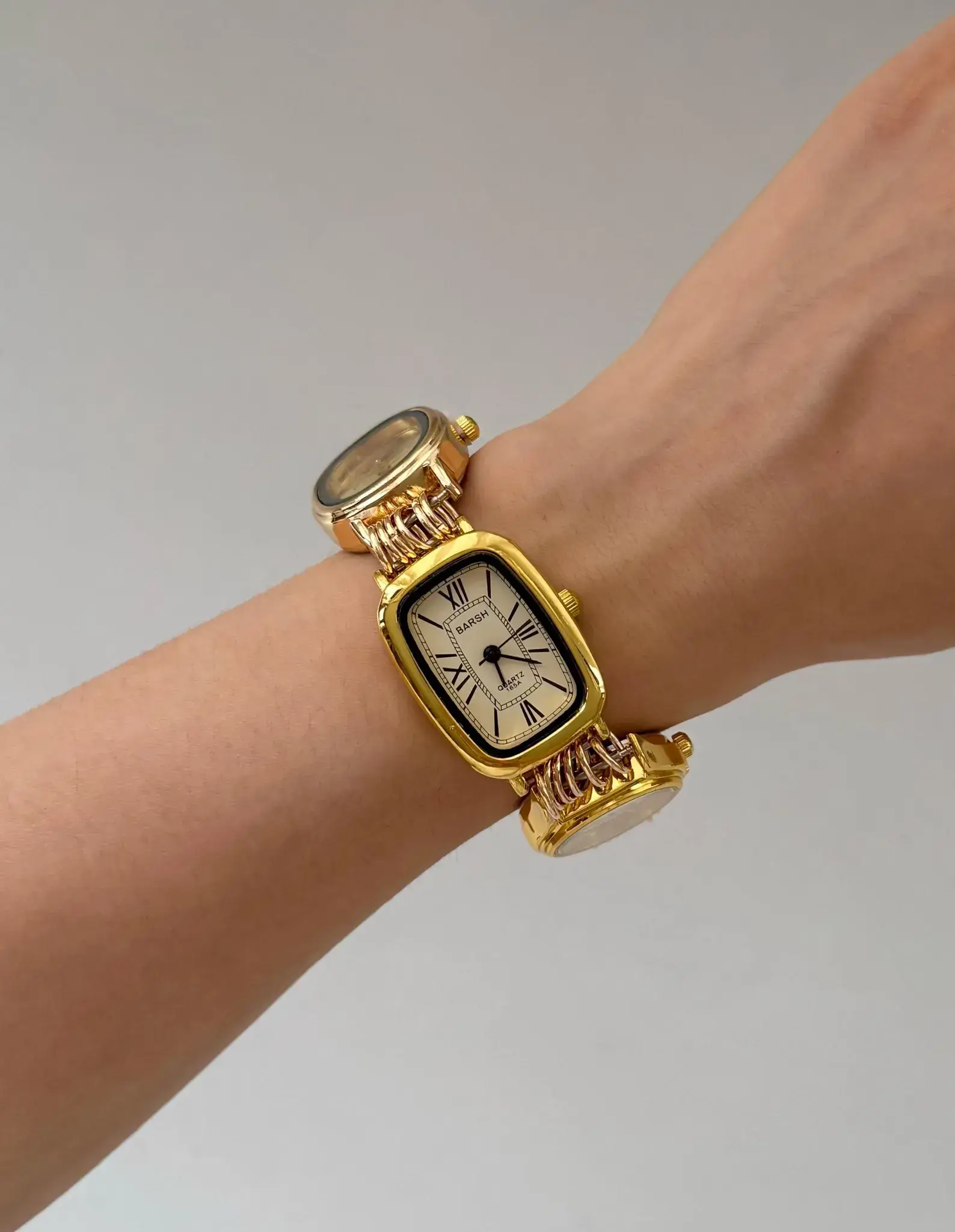 Timeless minimalist titanium stainless steel handmade watch bracelet for women