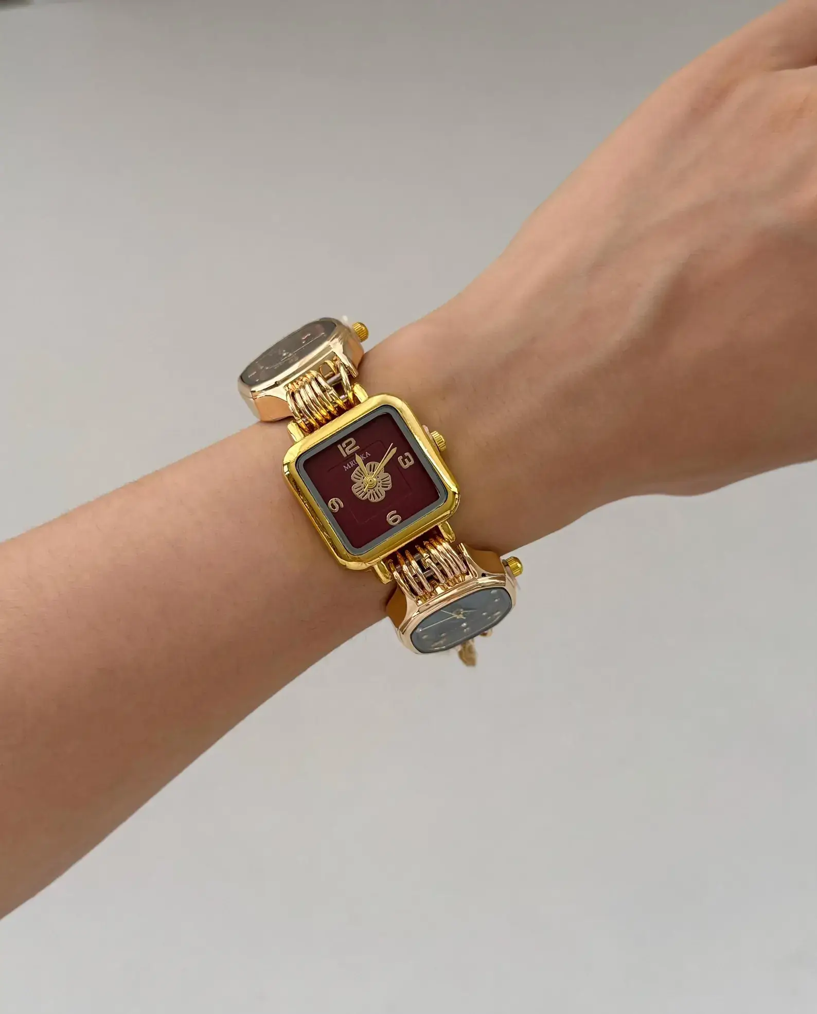 Timeless minimalist titanium stainless steel handmade watch bracelet for women
