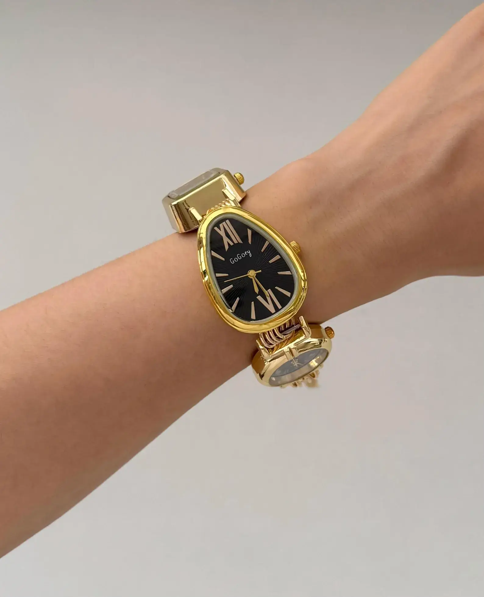 Timeless minimalist titanium stainless steel handmade watch bracelet for women