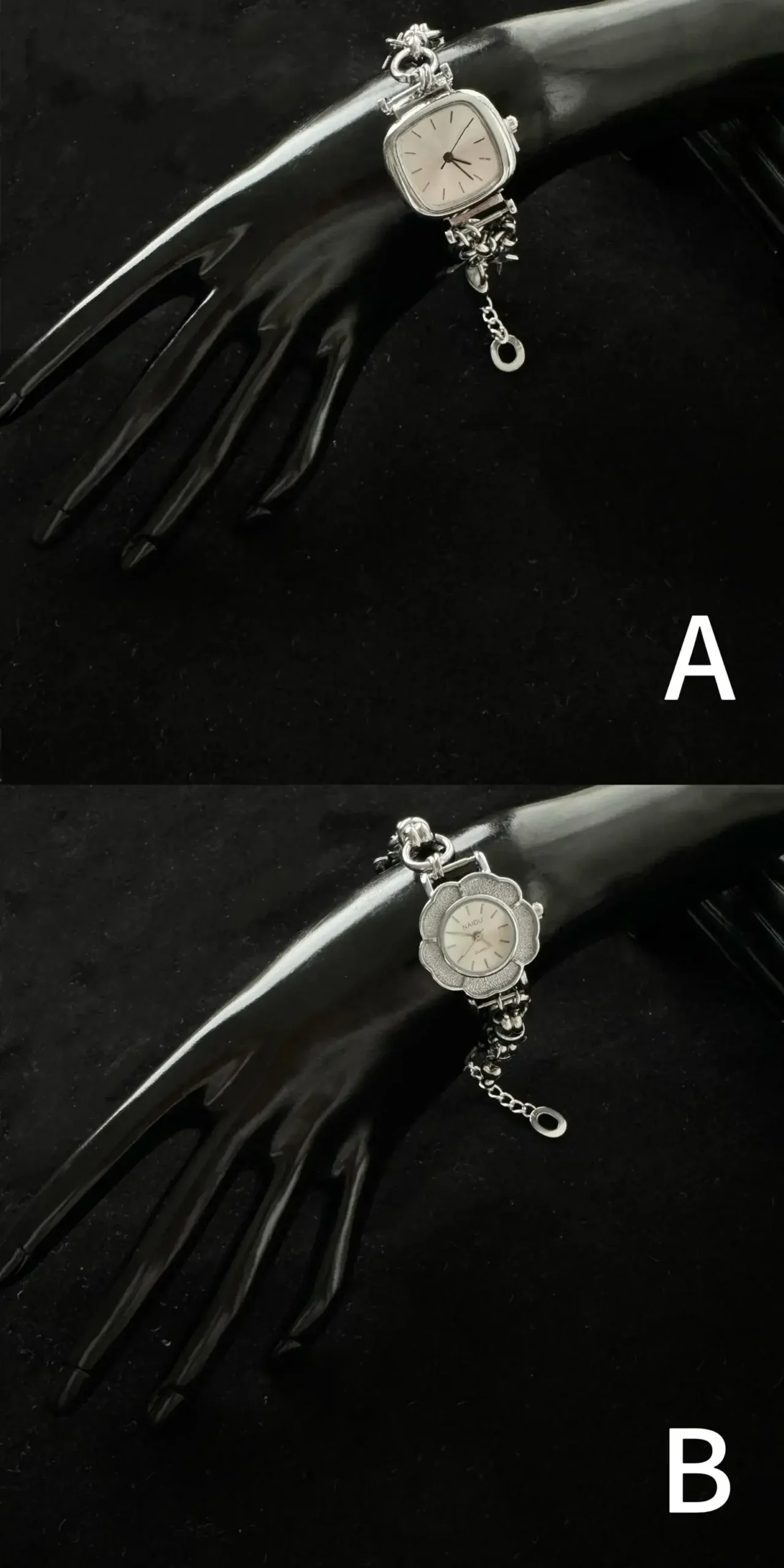 Trendy Y2K titanium stainless steel watch bracelet, handmade women’s jewelry accessory